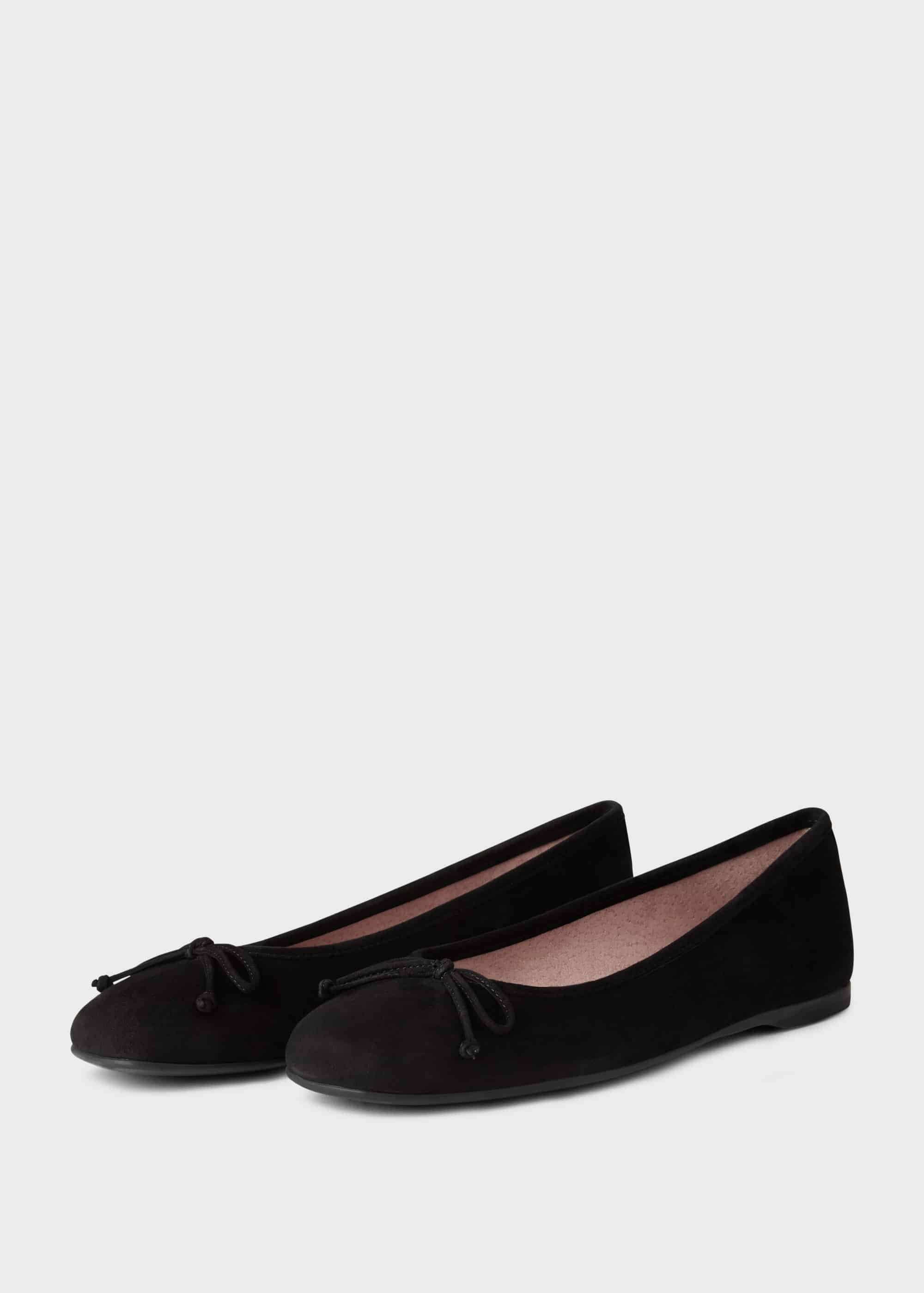 Prior Suede Ballerinas, Black, hi-res