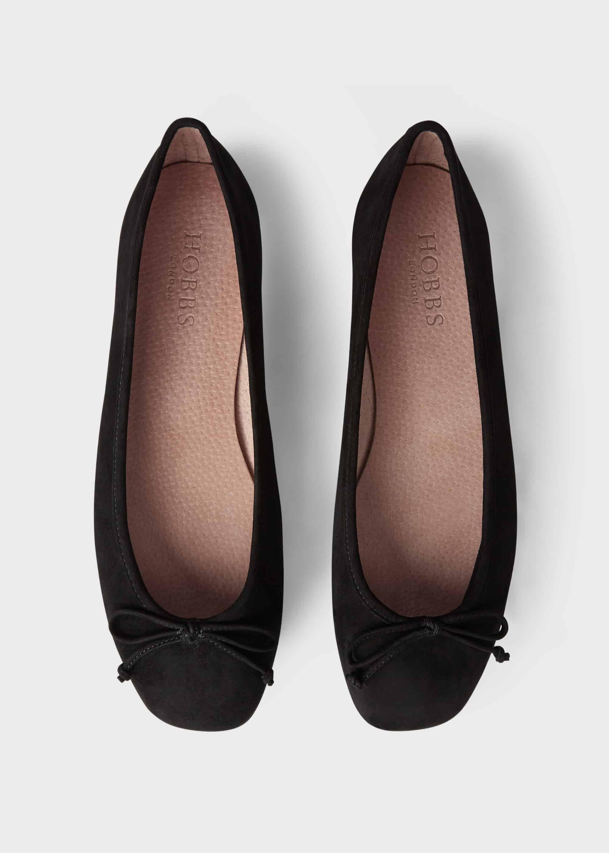 Prior Suede Ballerinas, Black, hi-res