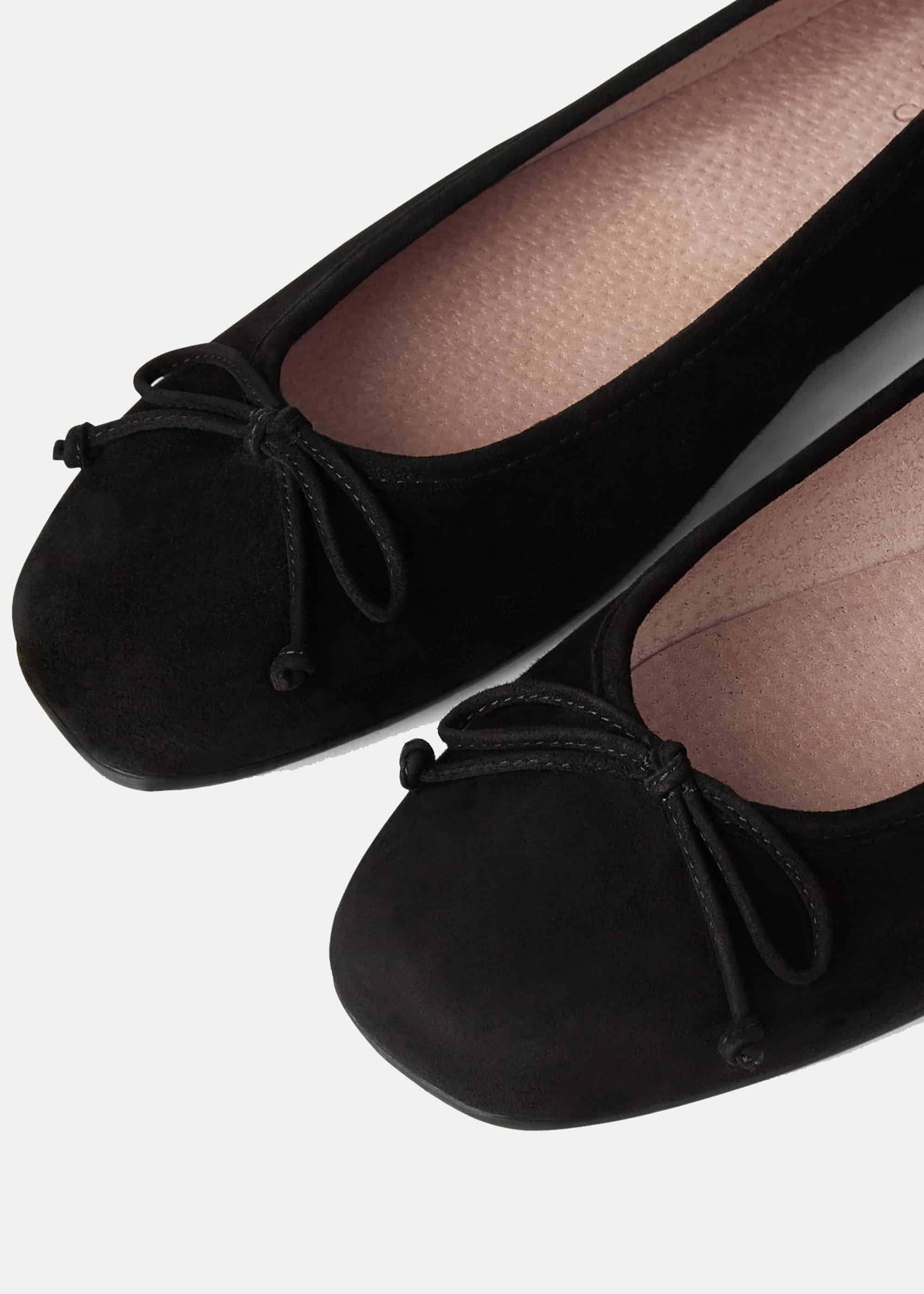 Prior Suede Ballerinas, Black, hi-res