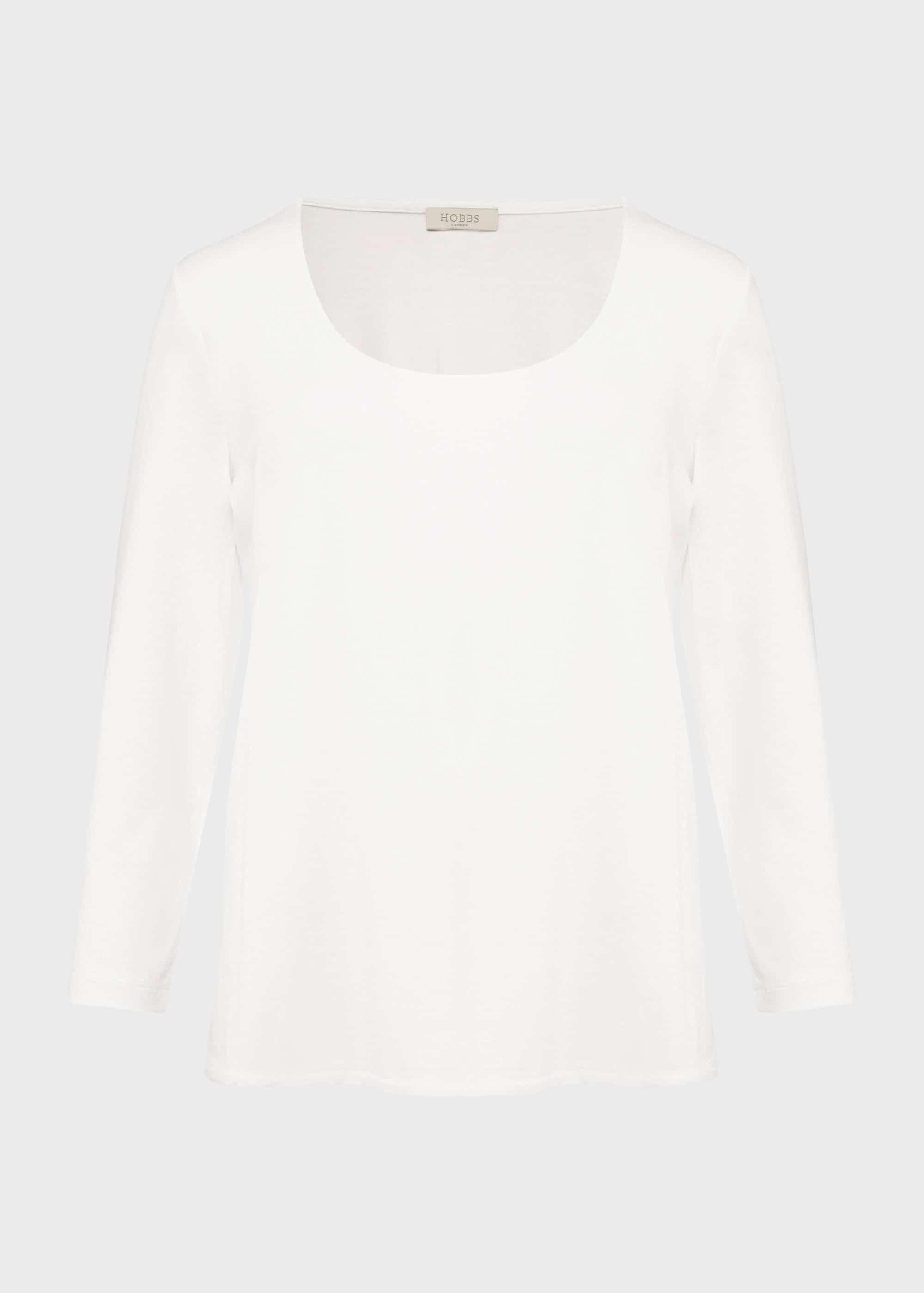 Daisy Double Fronted Top, Ivory, hi-res
