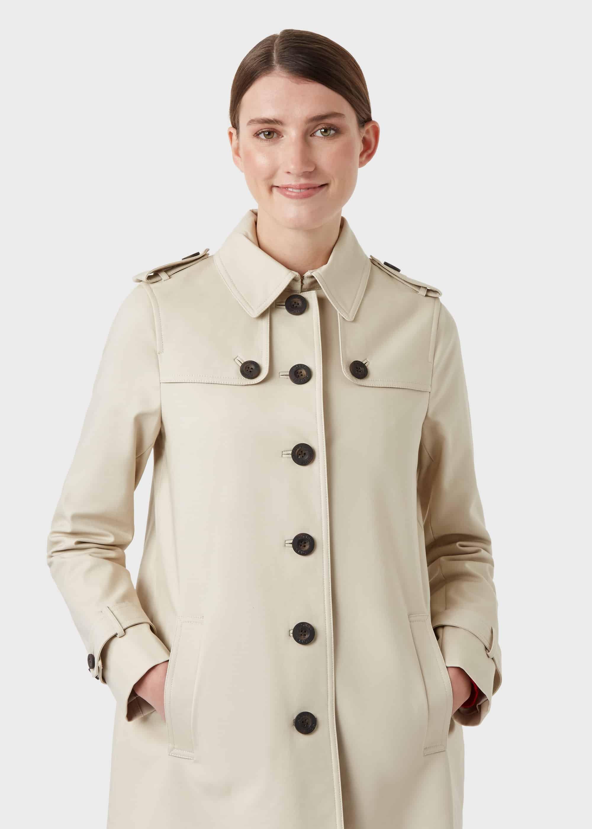 Short Chrissie Water Resistant Mac, New Neutral, hi-res