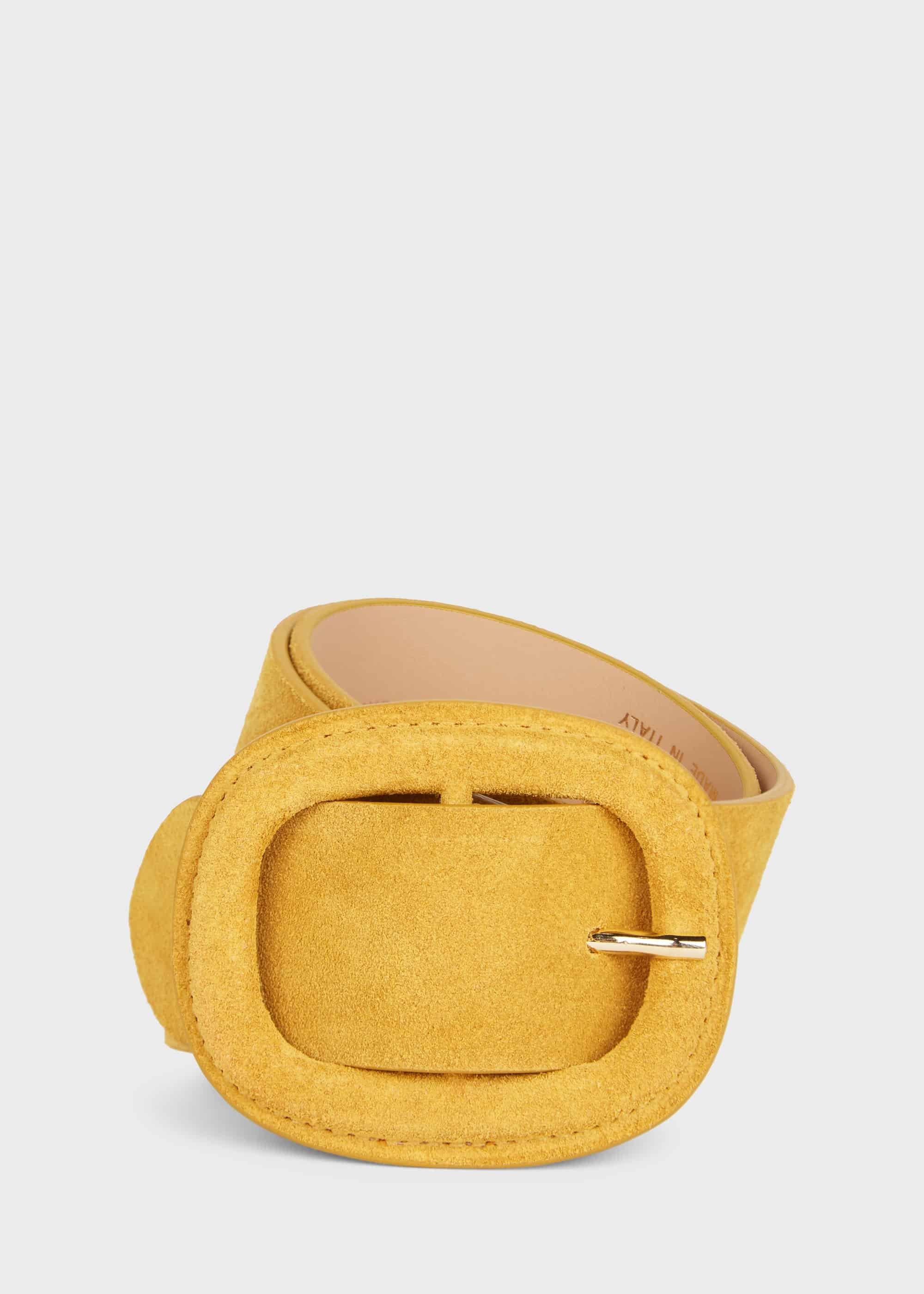 Abbie Suede Belt, Citron, hi-res