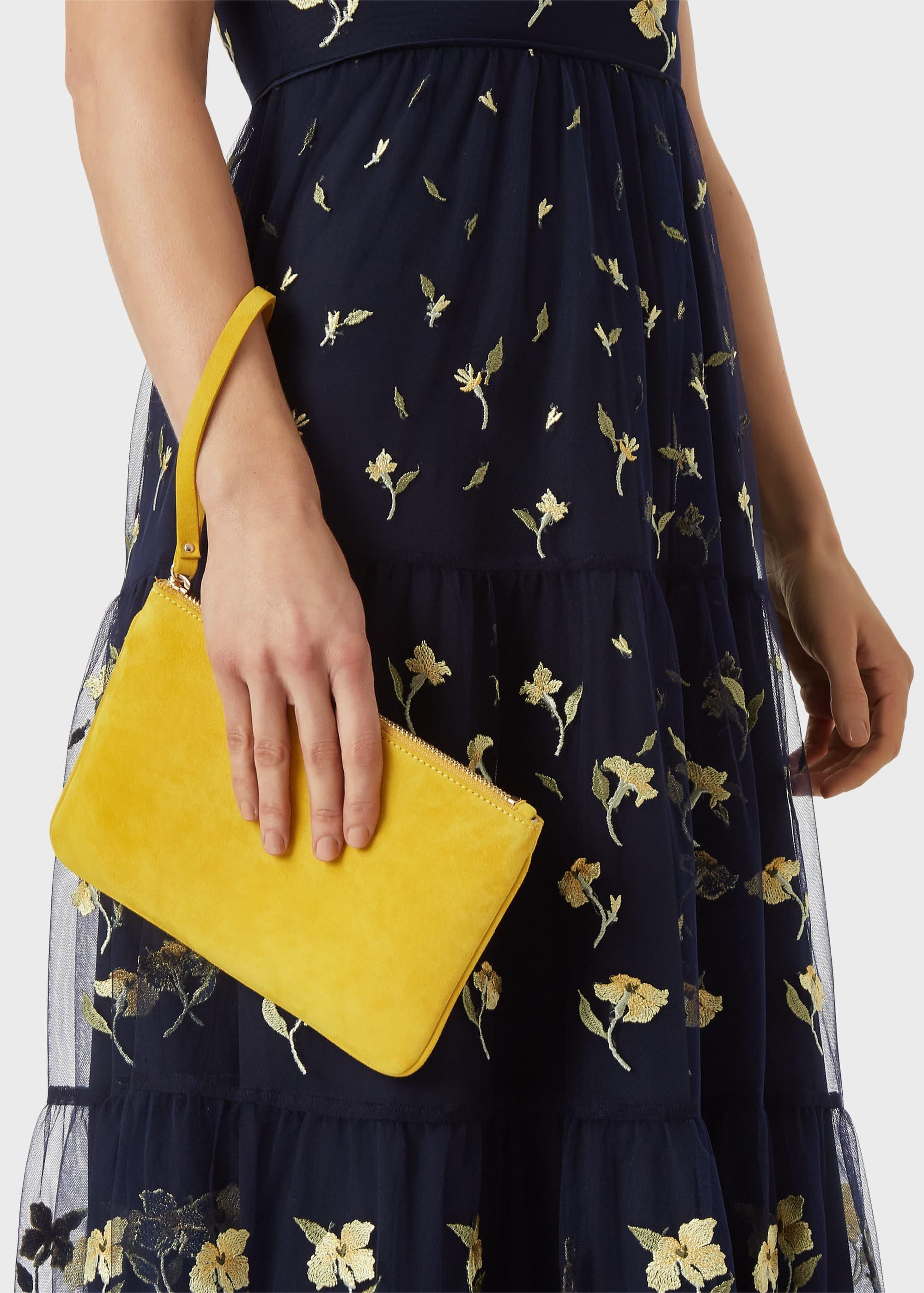 Chelsea Suede Wristlet, Sunshine Yellow, hi-res