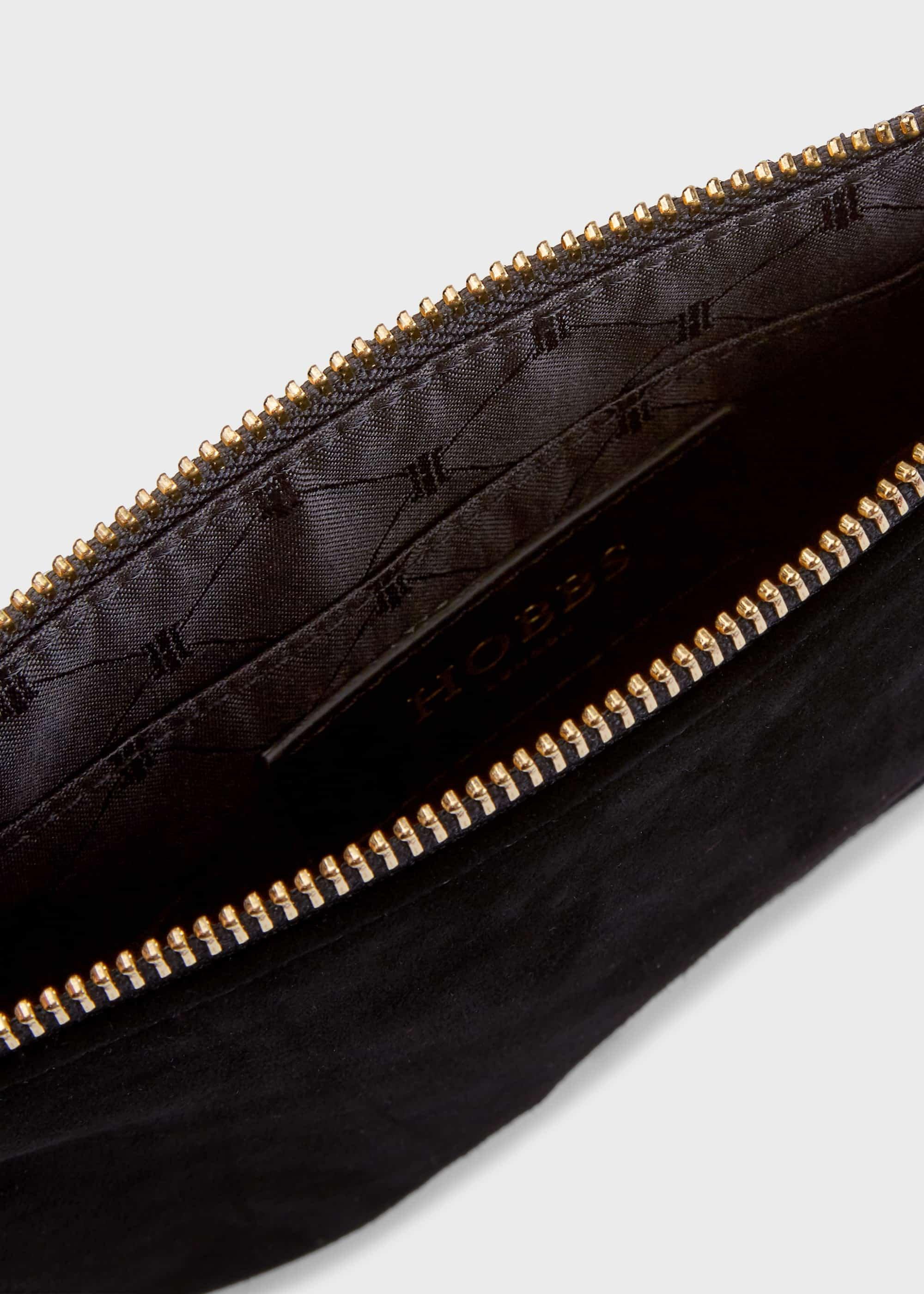 Mayfair Suede Wristlet , Black, hi-res