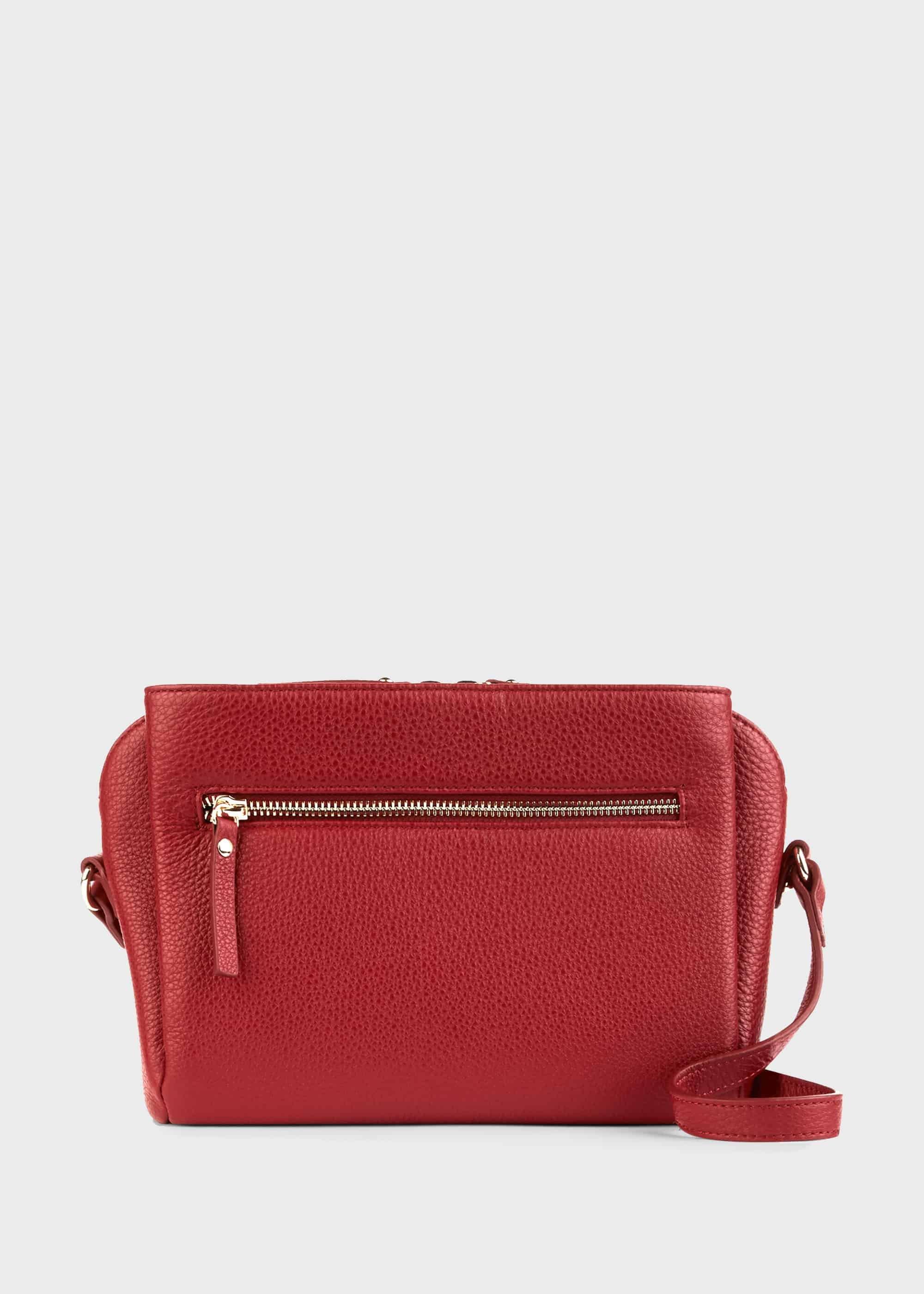 Hadley Leather Cross Body Bag , Dark Cherry, hi-res