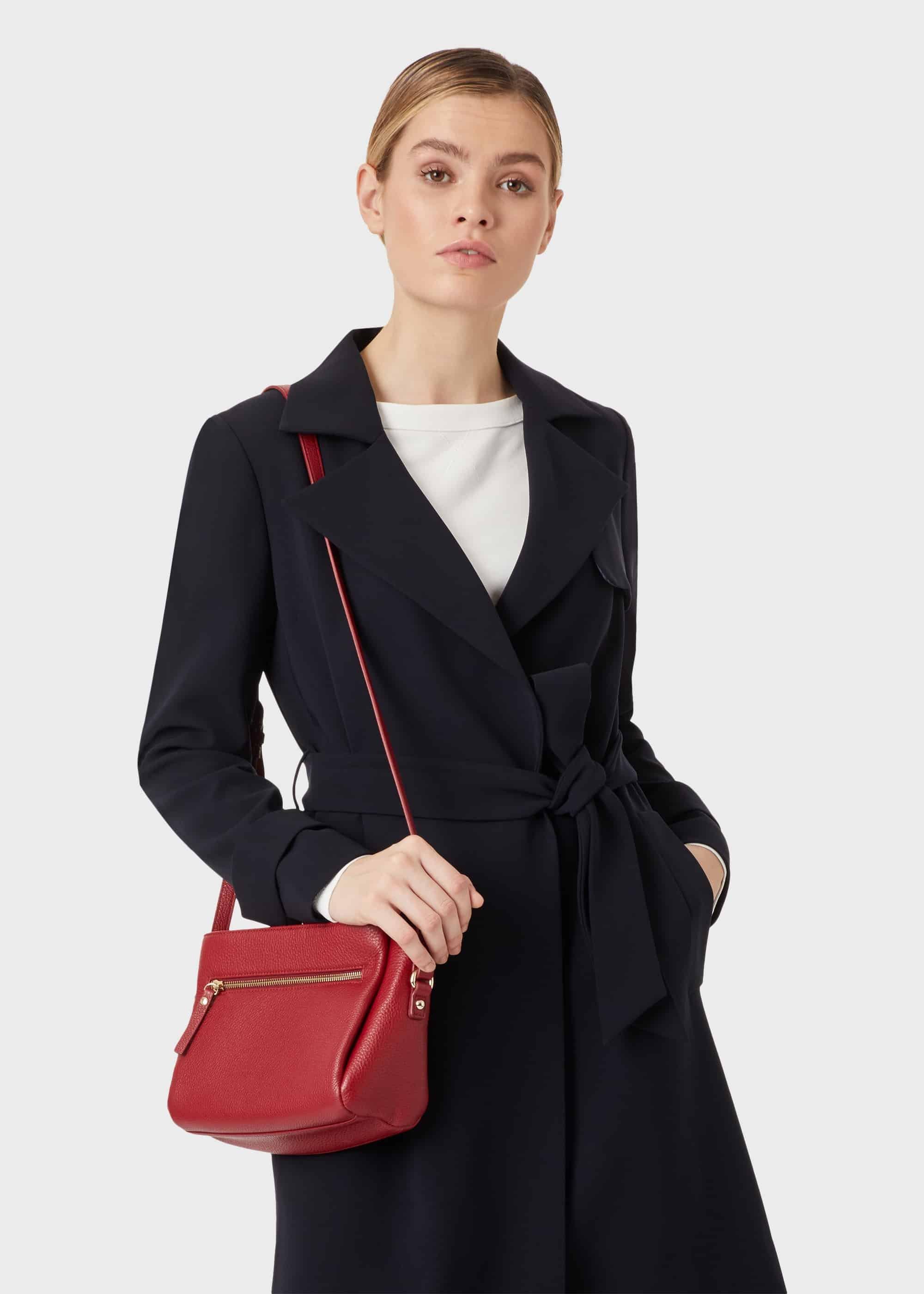Hadley Leather Cross Body Bag , Dark Cherry, hi-res