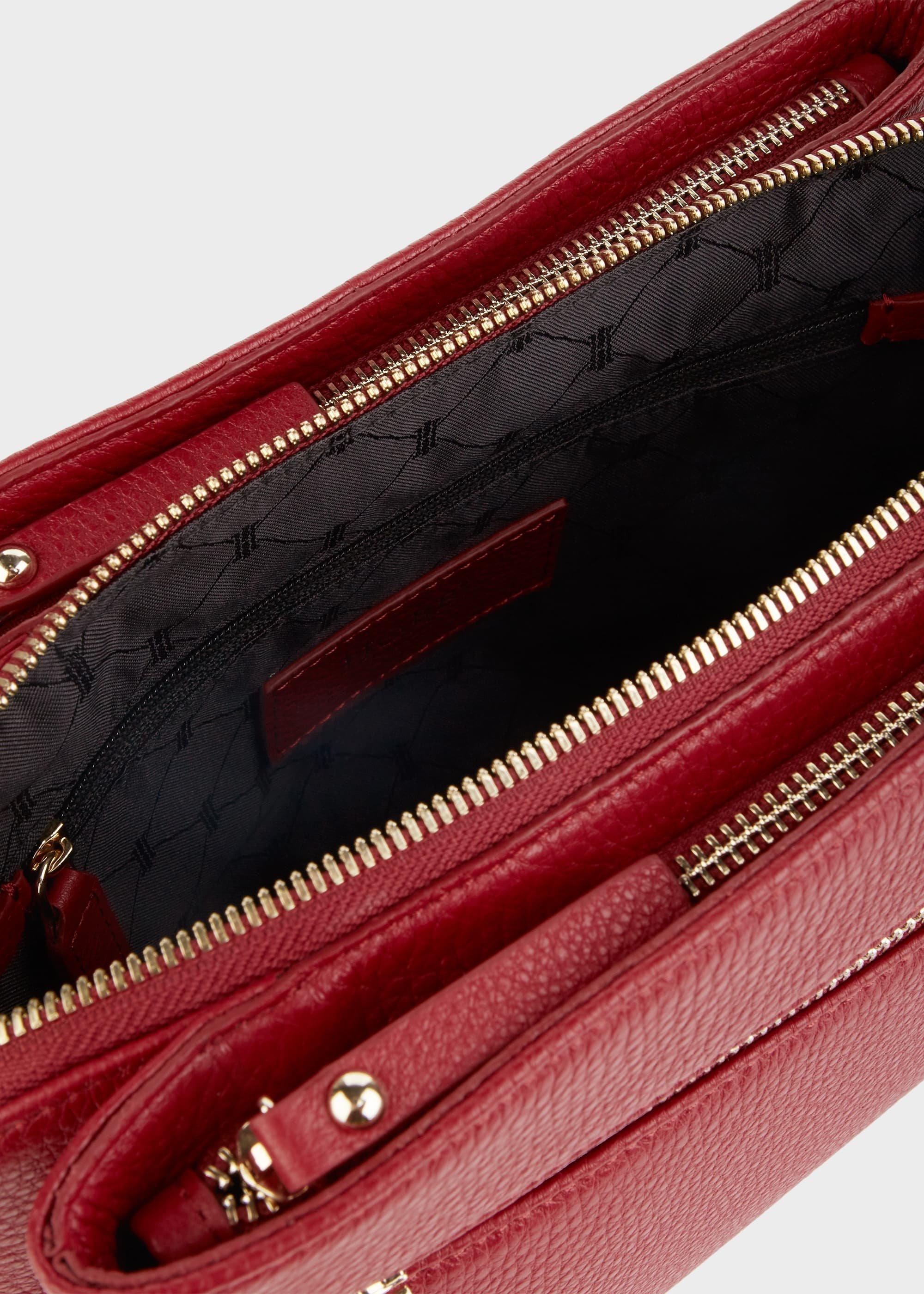 Hadley Leather Cross Body Bag , Dark Cherry, hi-res