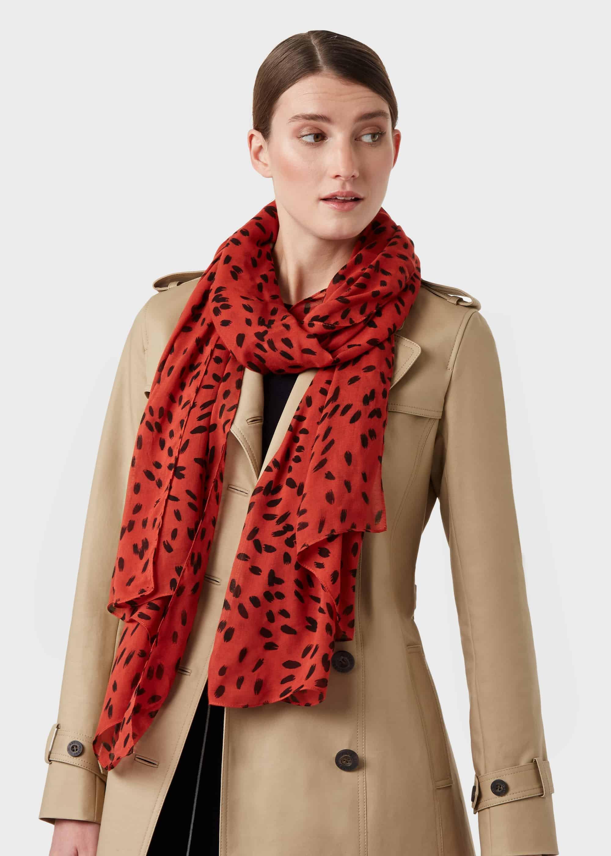 Isla Scarf, Red Navy, hi-res