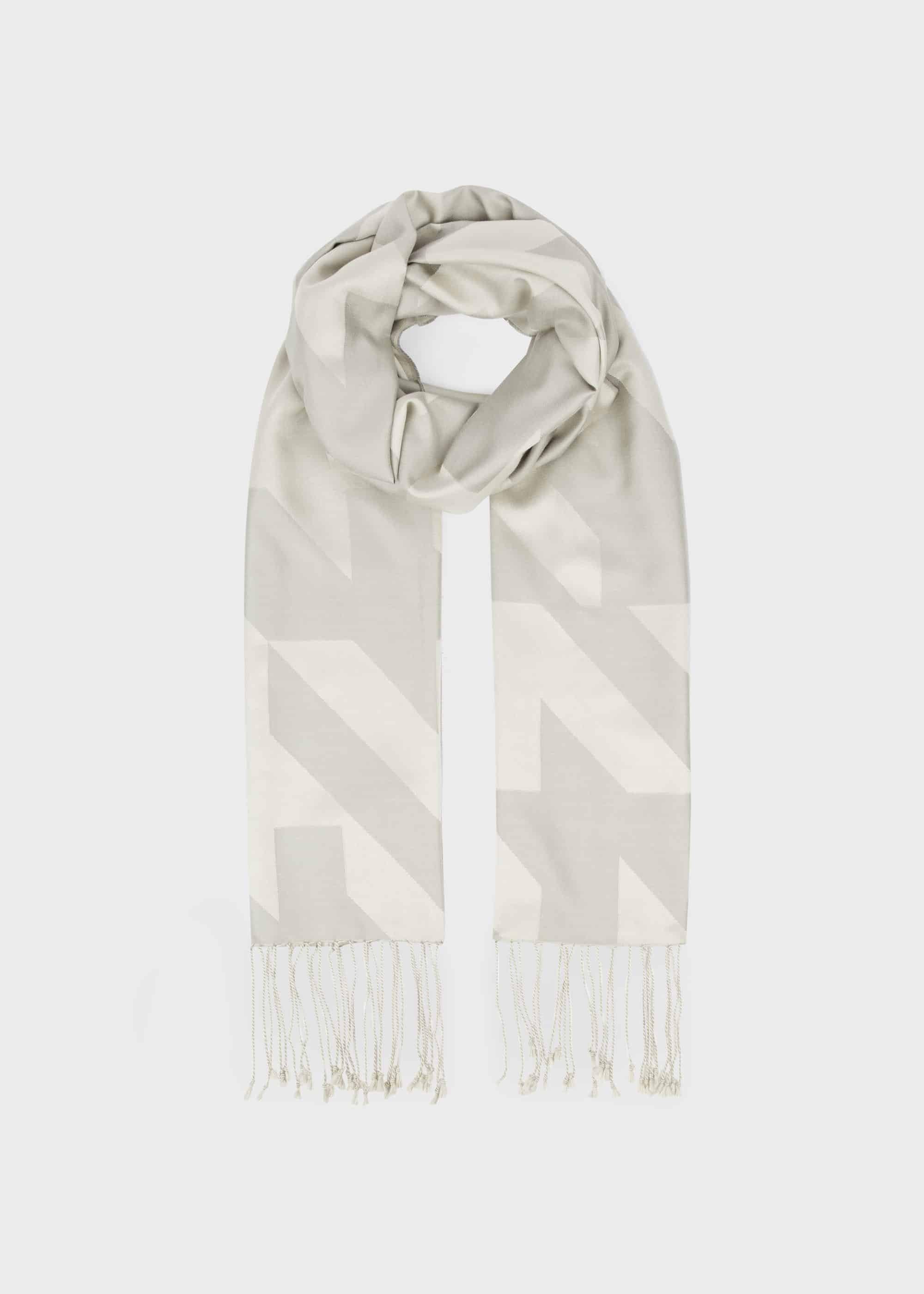 Sienna Silk Scarf, Oyster, hi-res