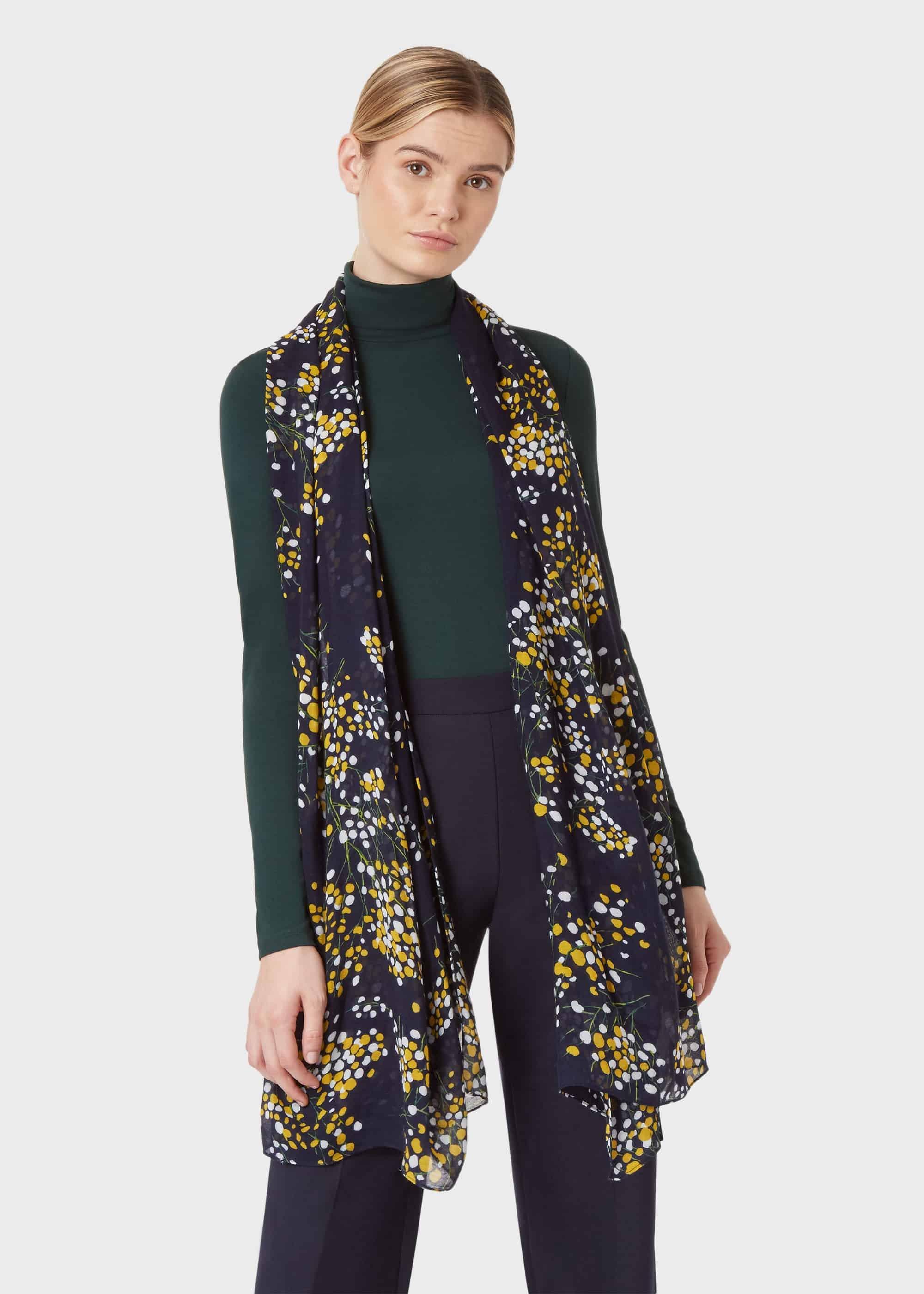 Madeline Scarf, Navy Multi, hi-res