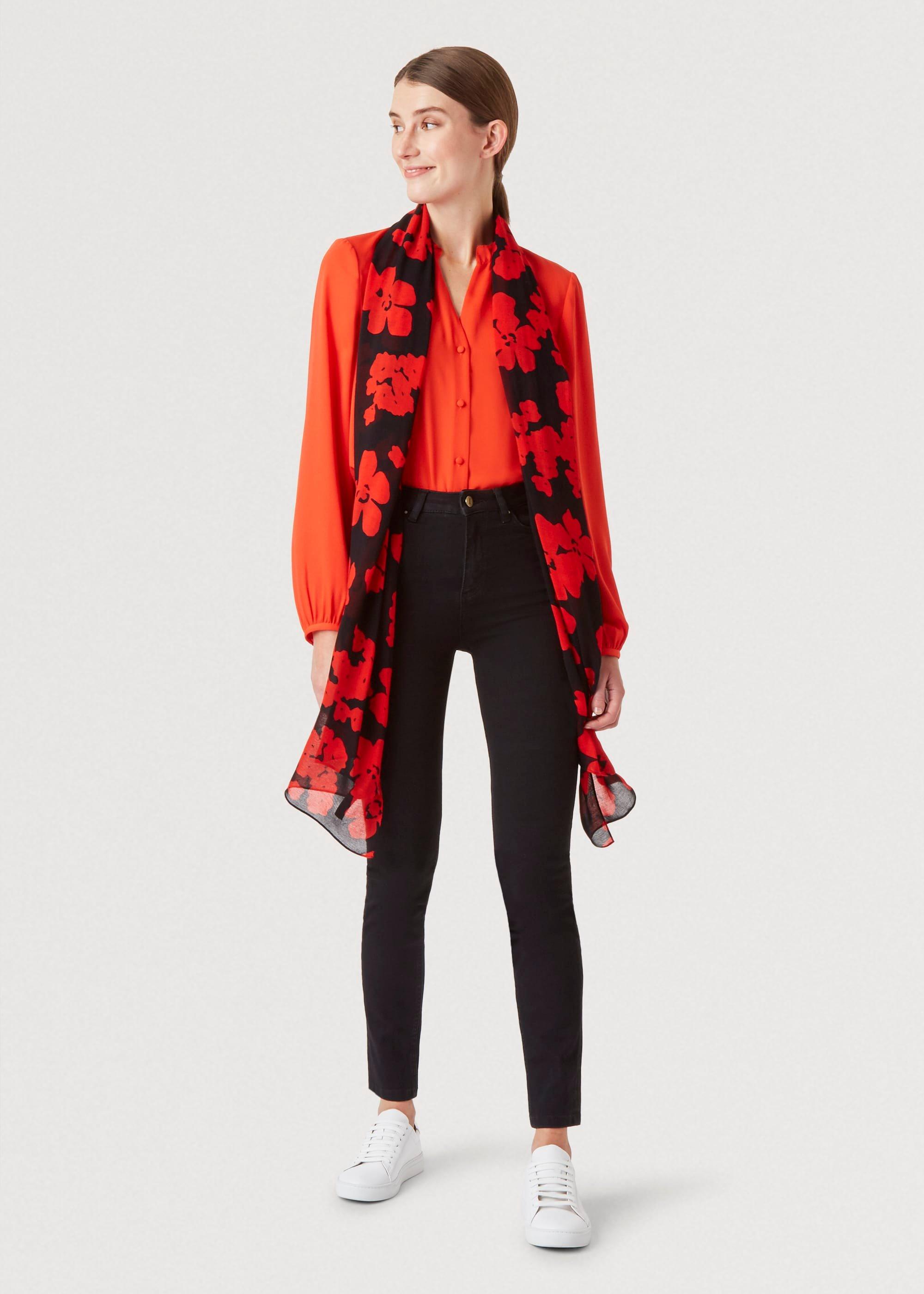 Eleanor Scarf, Navy Red, hi-res