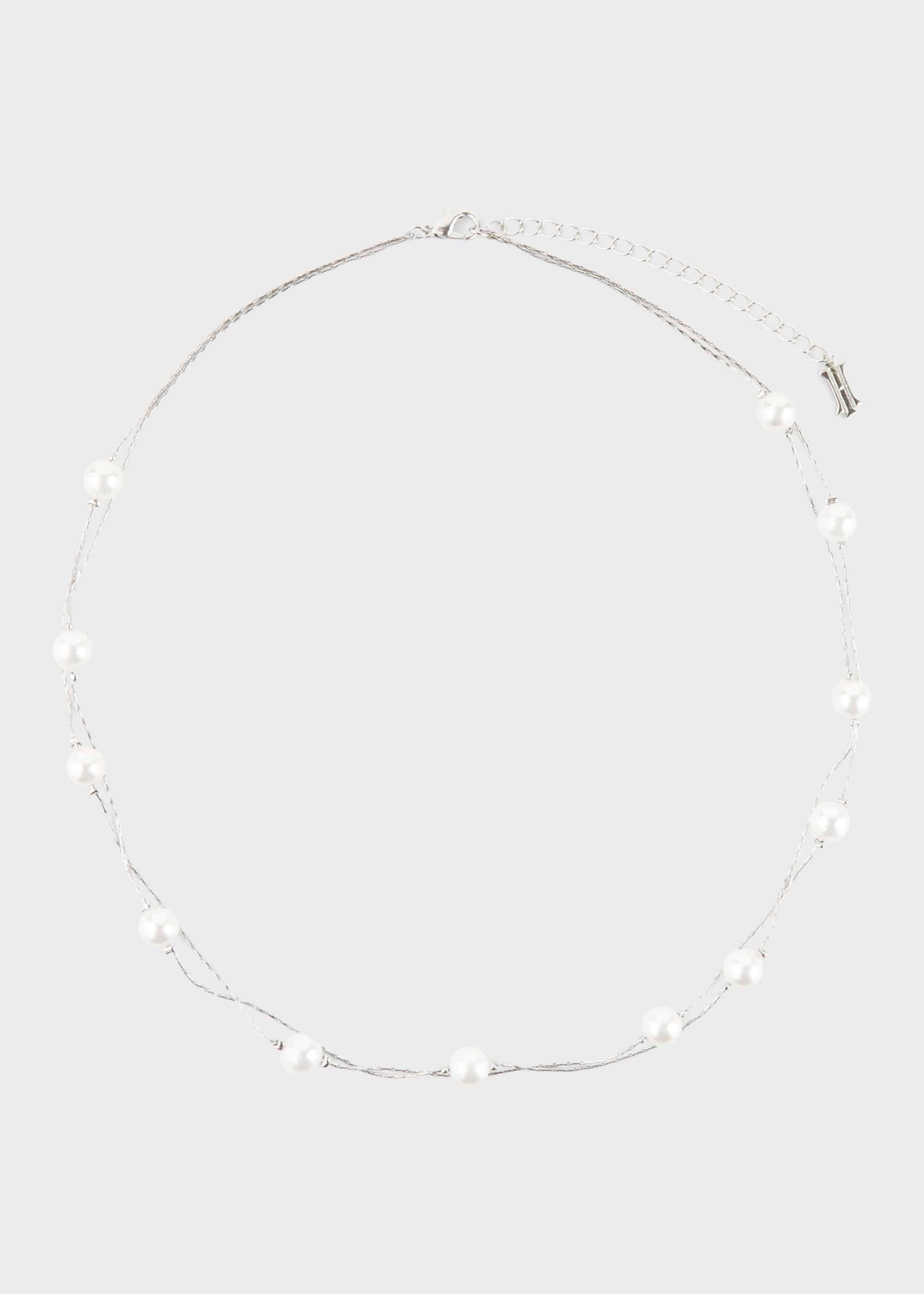 Poppy Necklace, Silver, hi-res