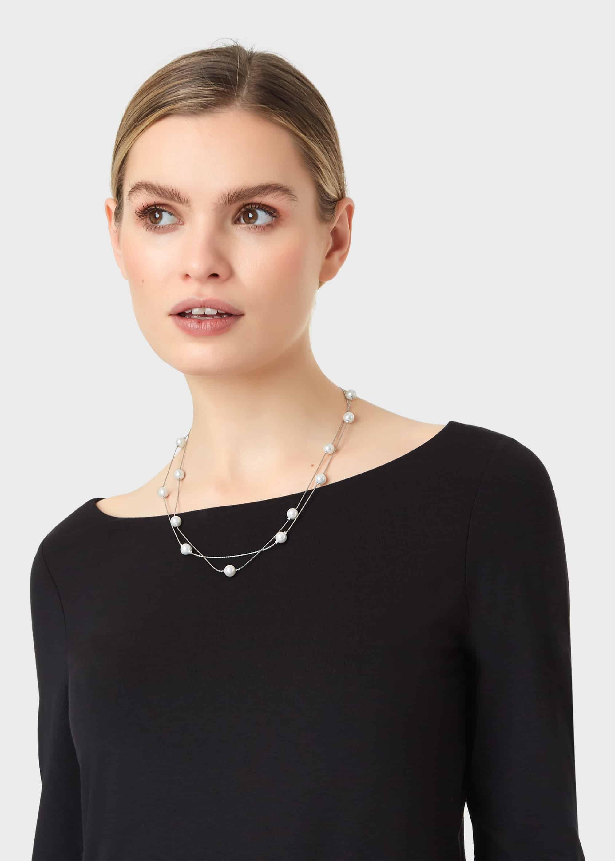 Poppy Necklace, Silver, hi-res