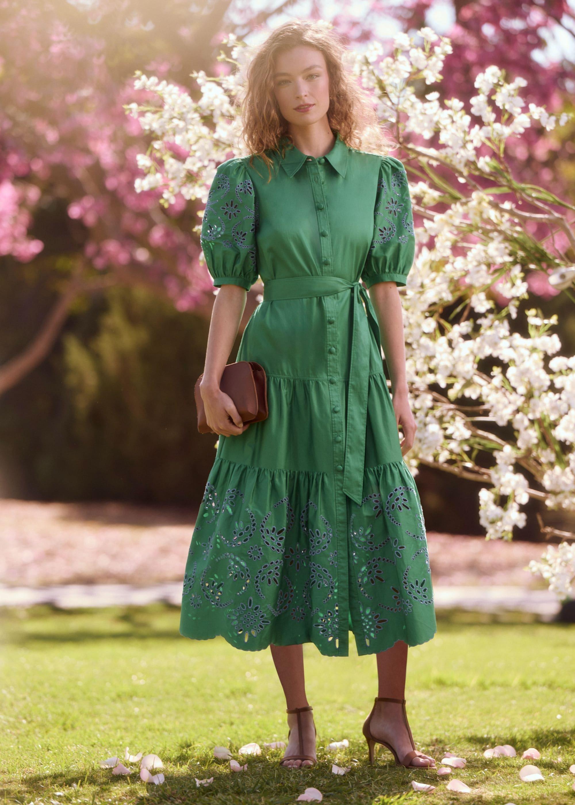 Rosette Broderie Dress Outfit