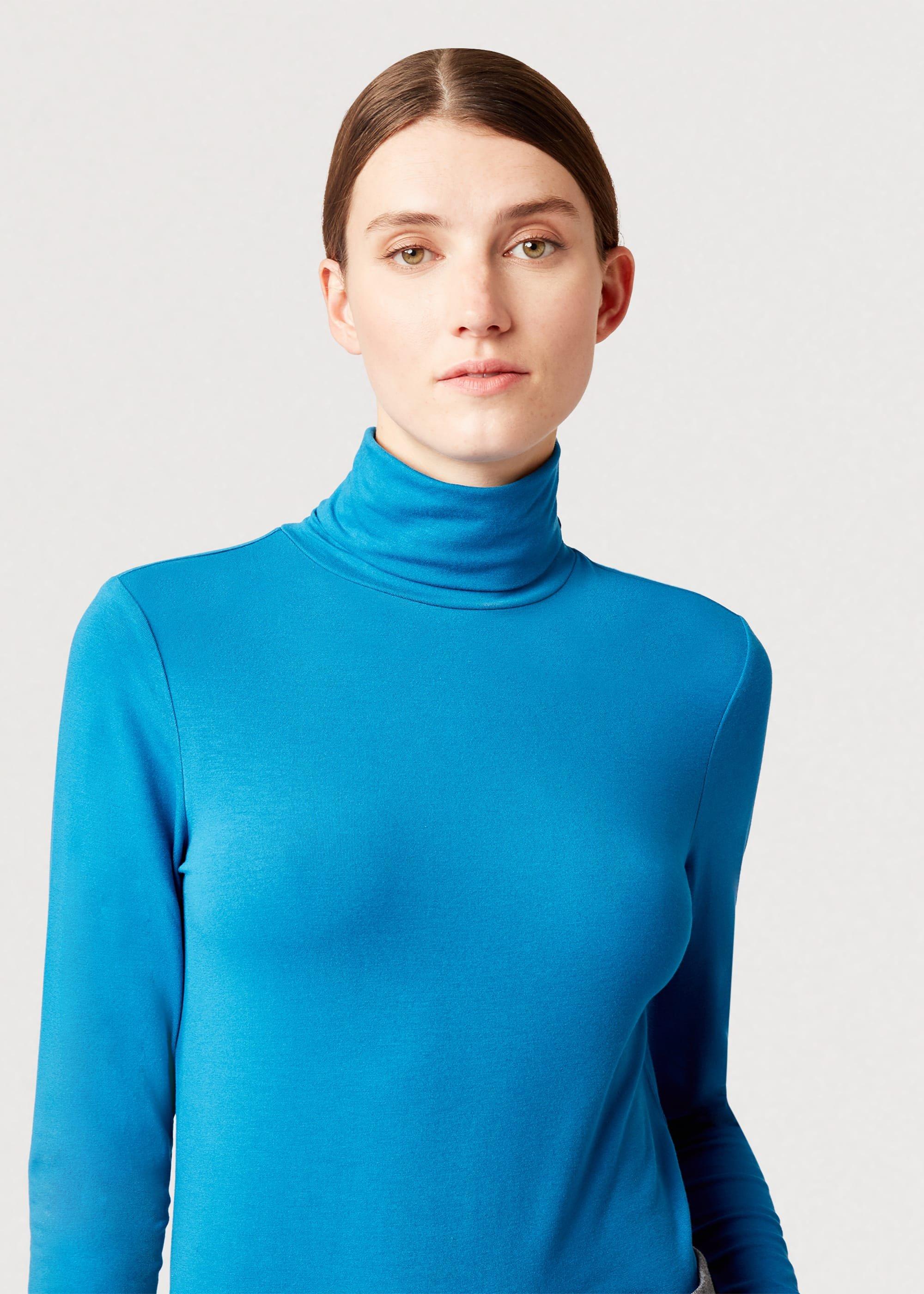 Mischa Roll Neck, Kingfisher Blue, hi-res