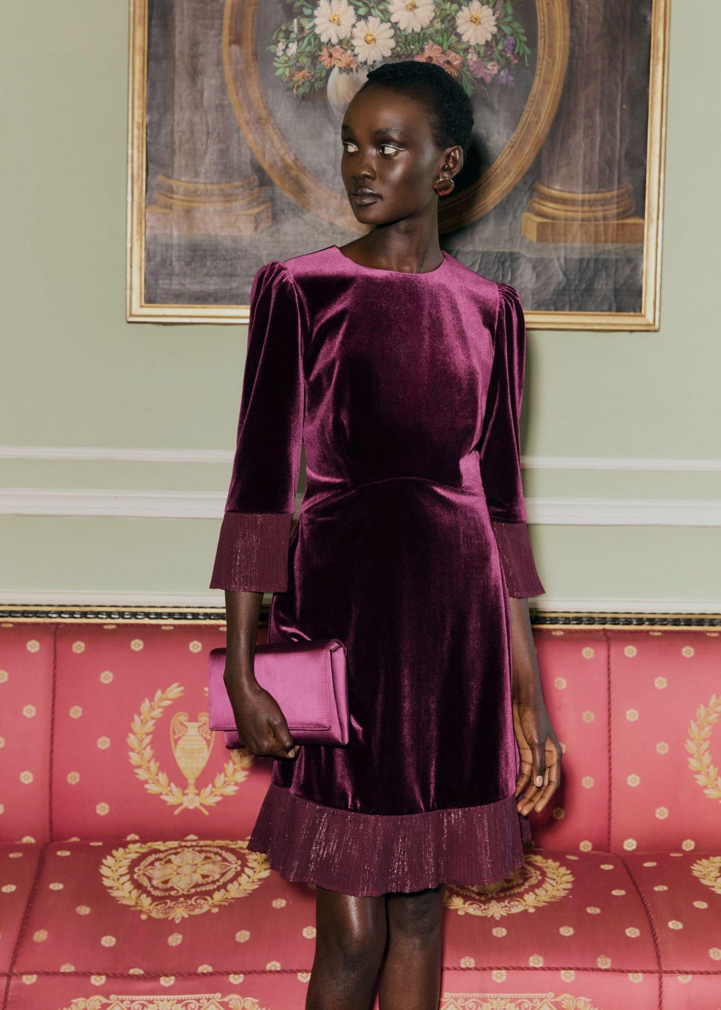 Ashley Velvet Dress Outfit, , hi-res