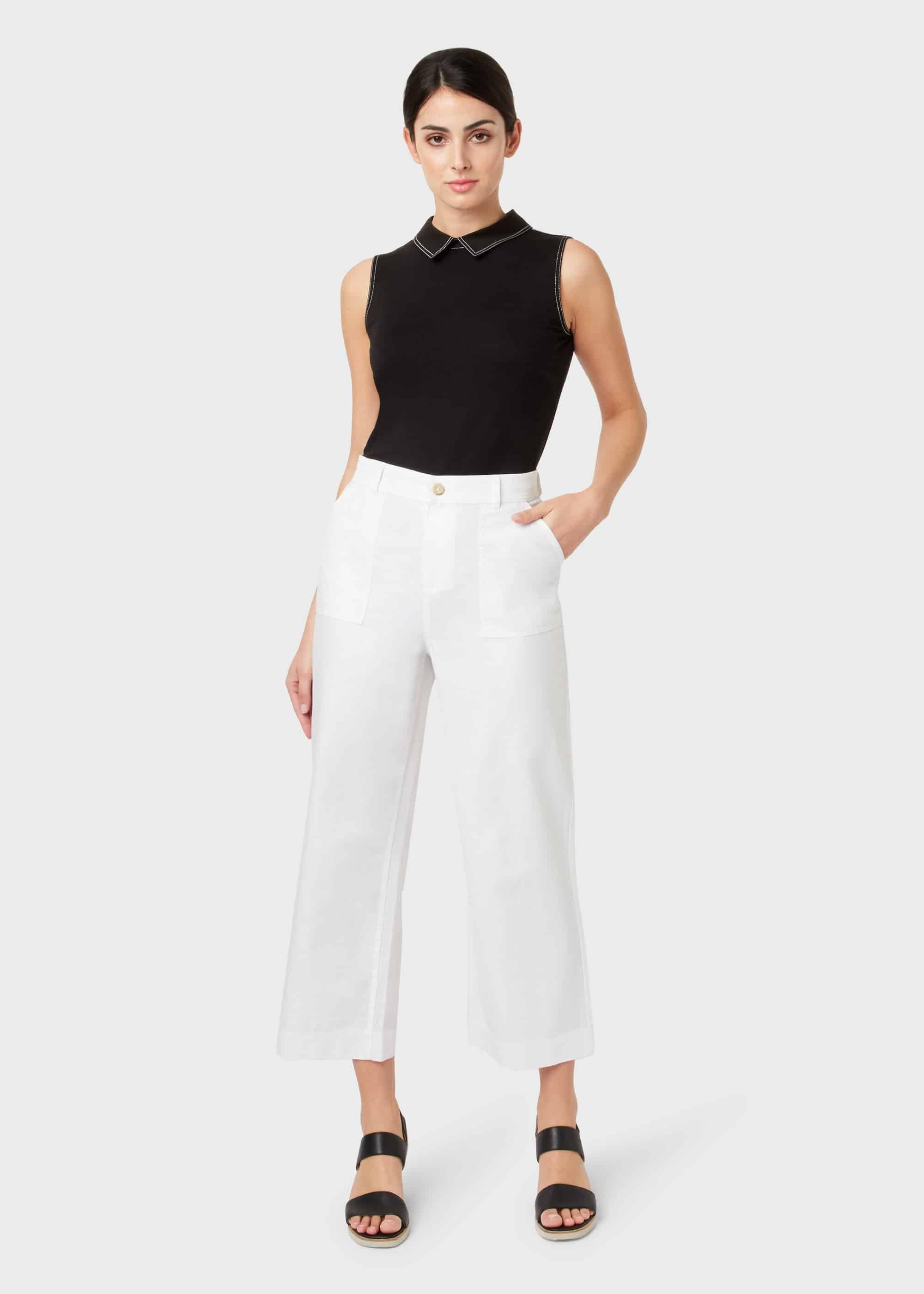 Shannon Collar Top, Black, hi-res