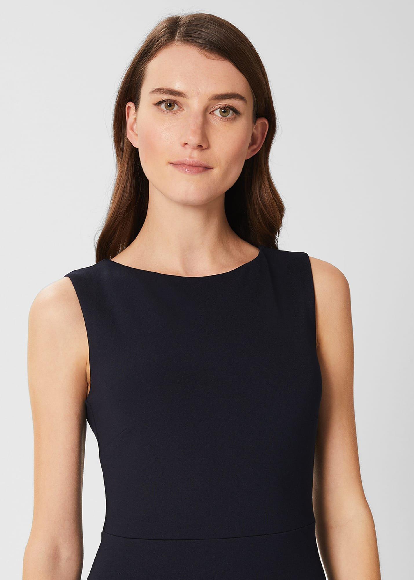 Betty Jersey Shift Dress, Navy Ivory, hi-res