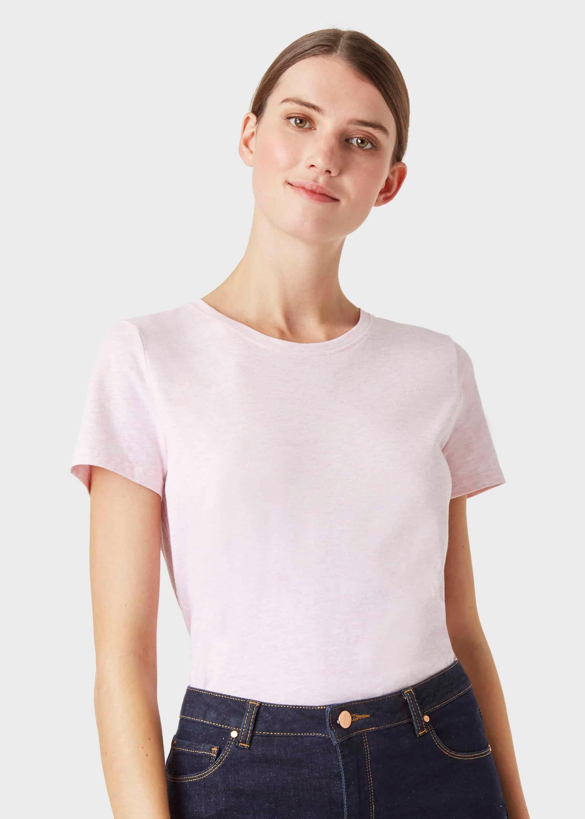 Pixie Cotton T-Shirt, Pink Marl, hi-res