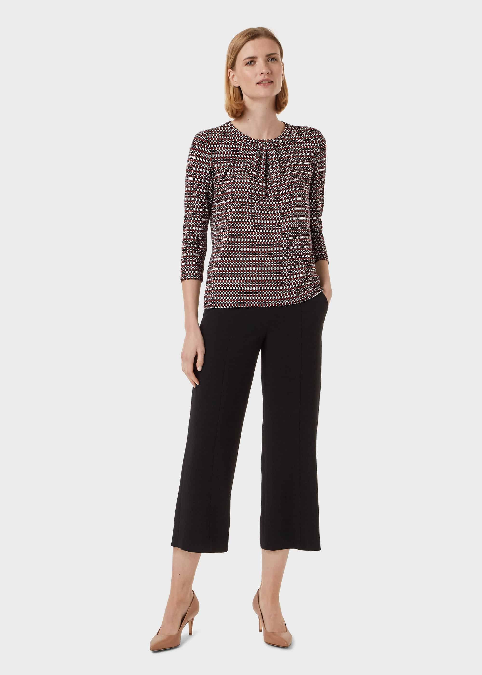 Julia Printed Top, Rust Ivory, hi-res