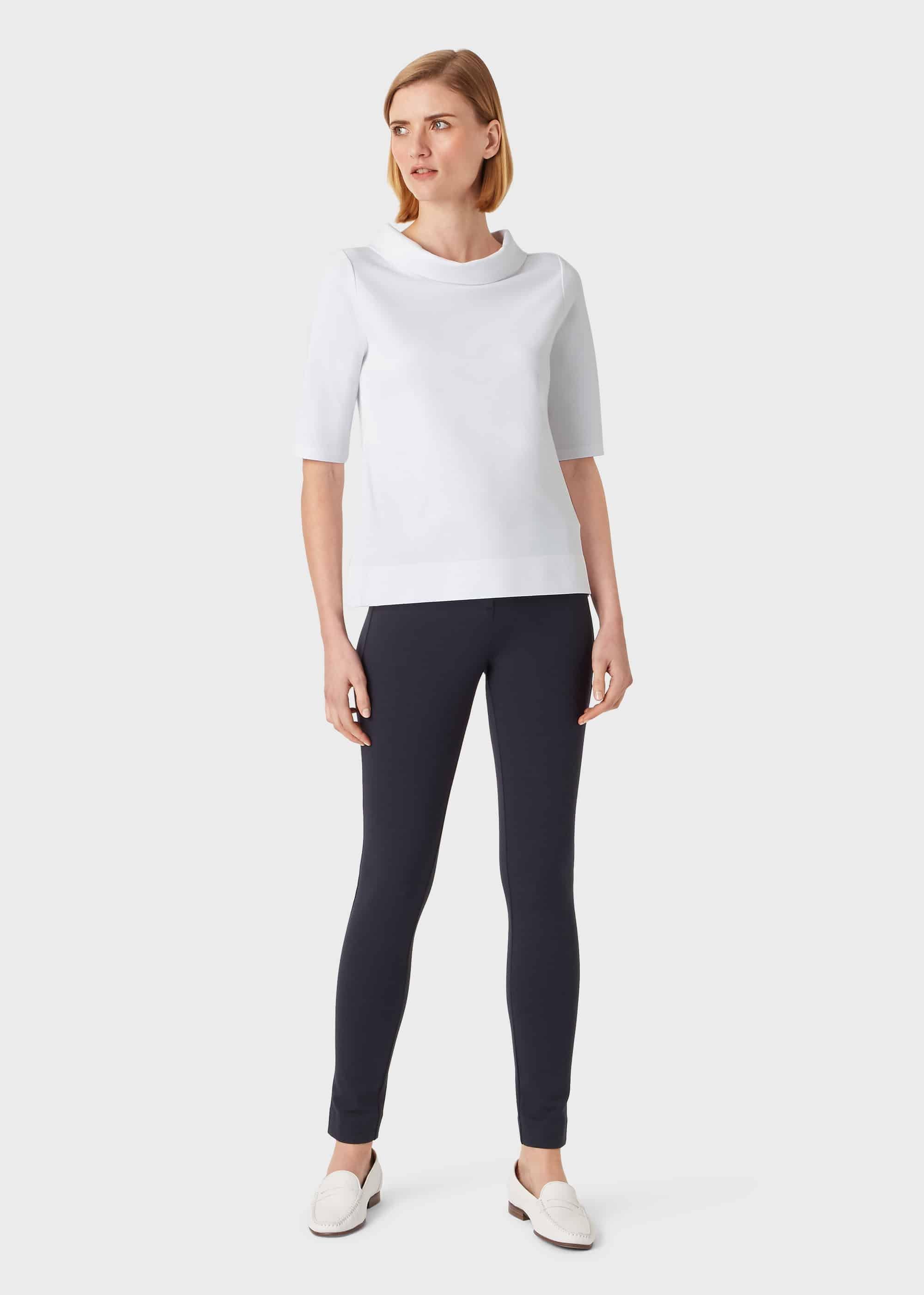 Betsy Jersey Top, White, hi-res