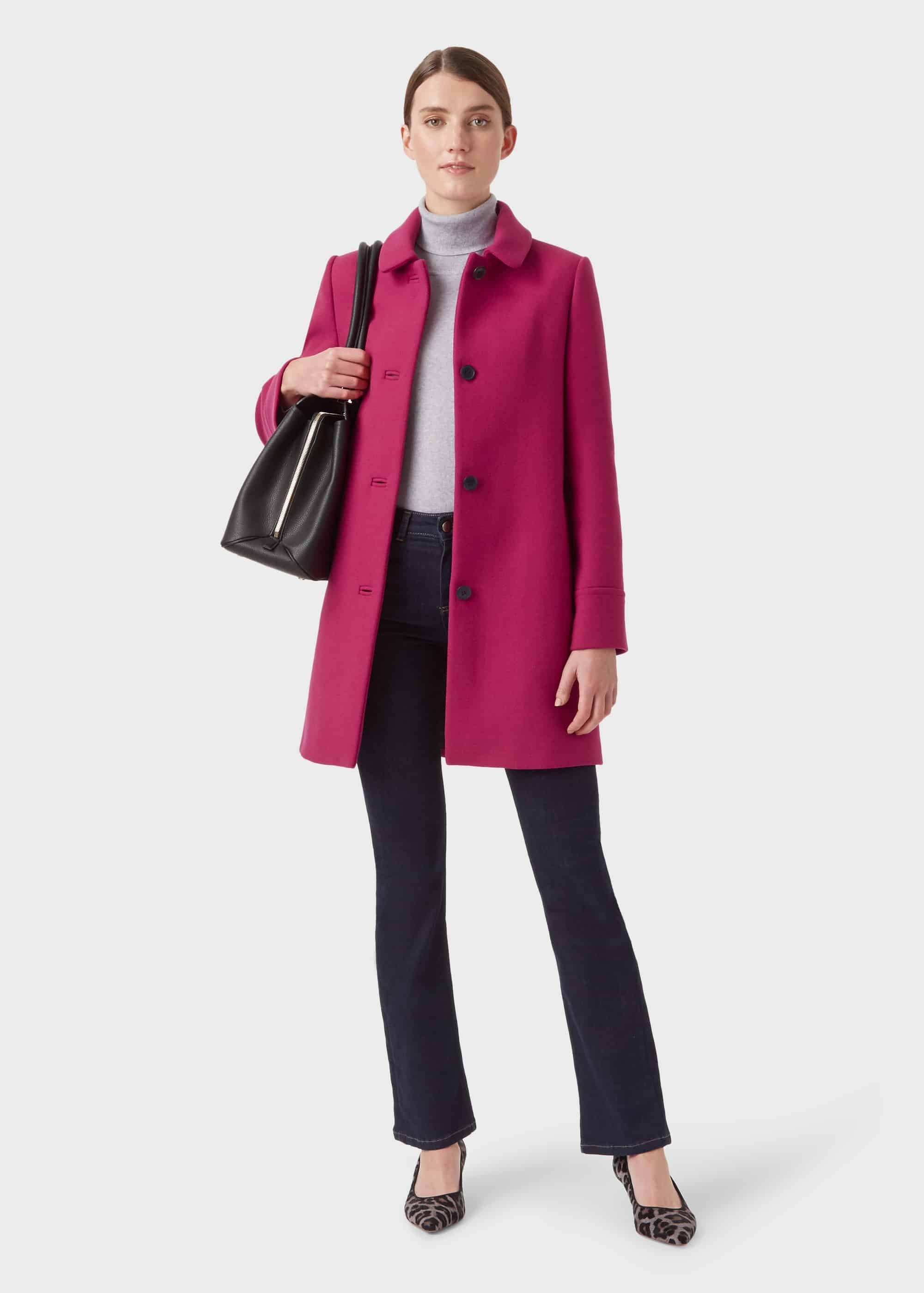 Fia Coat, Raspberry, hi-res