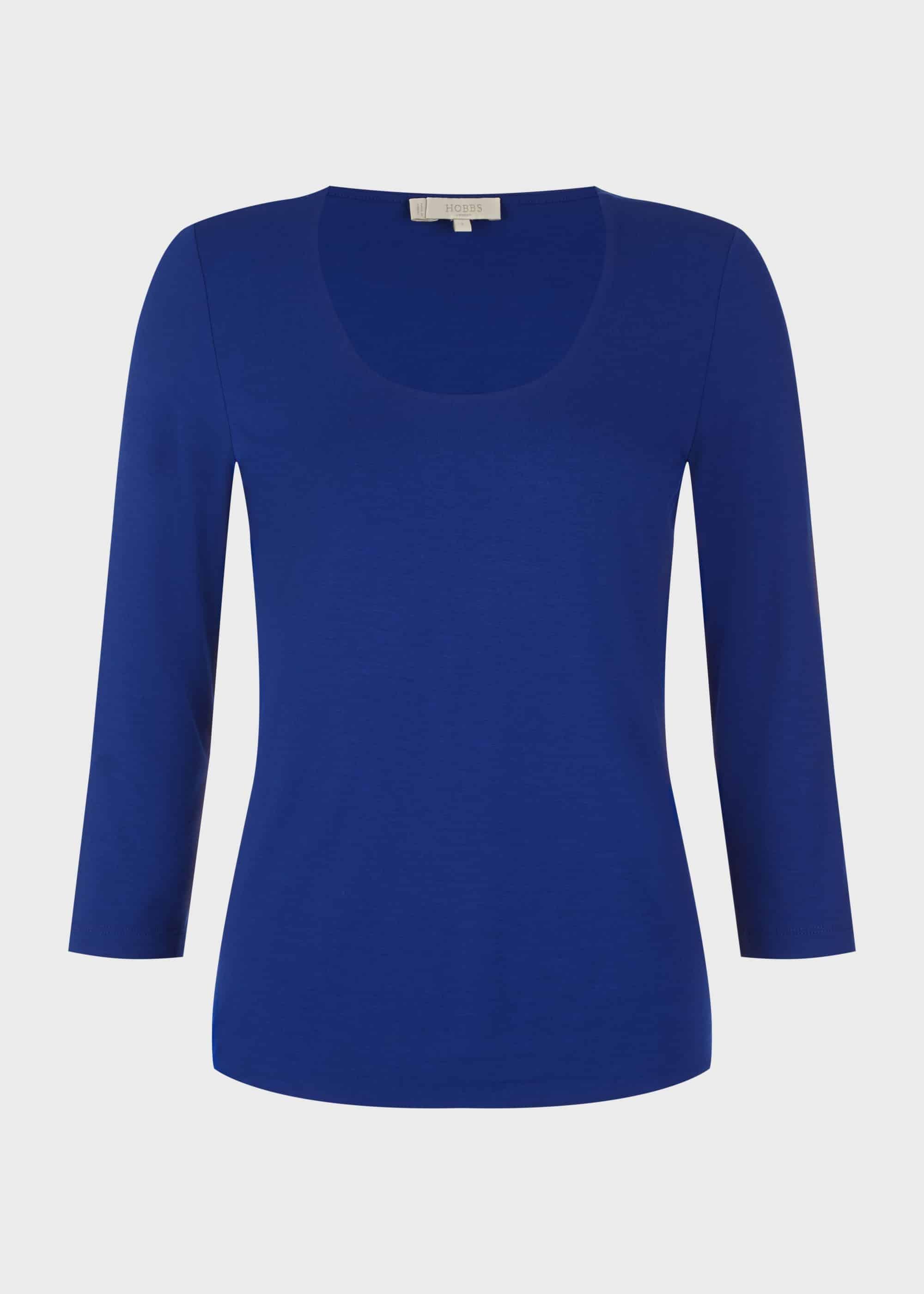 Daisy Double Fronted Top, Cobalt, hi-res