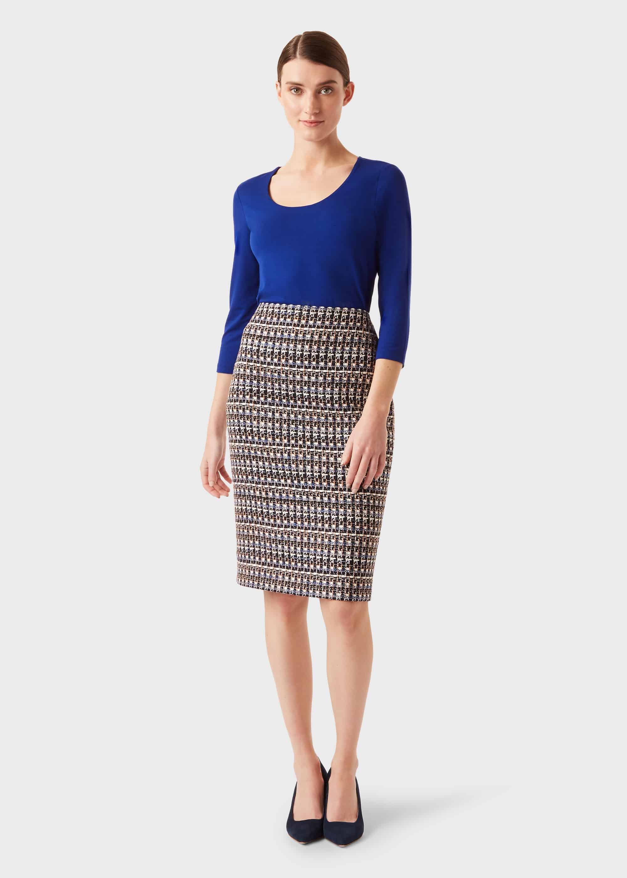 Daisy Double Fronted Top, Cobalt, hi-res