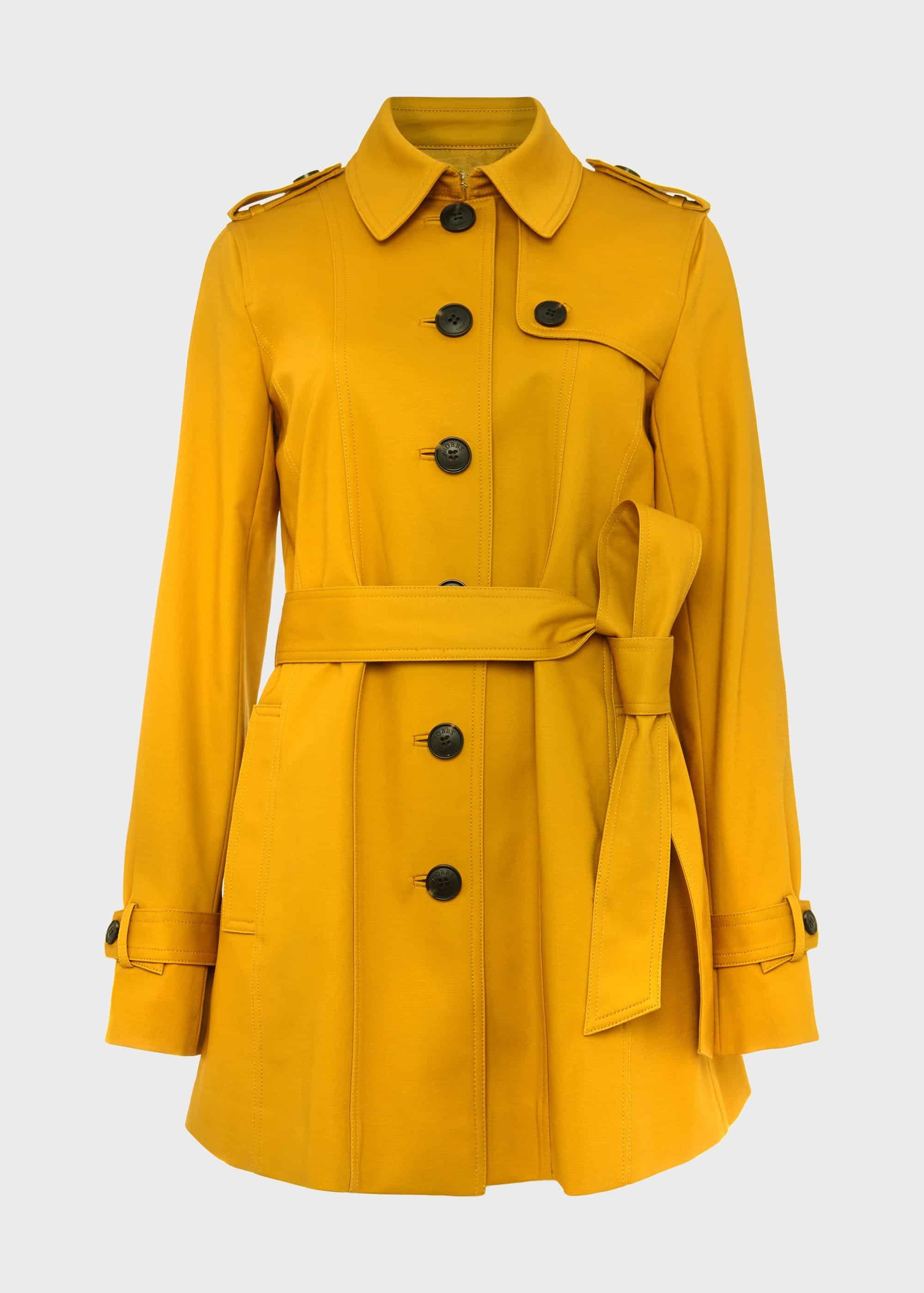 Ella Water Resistant Mac, Gold, hi-res
