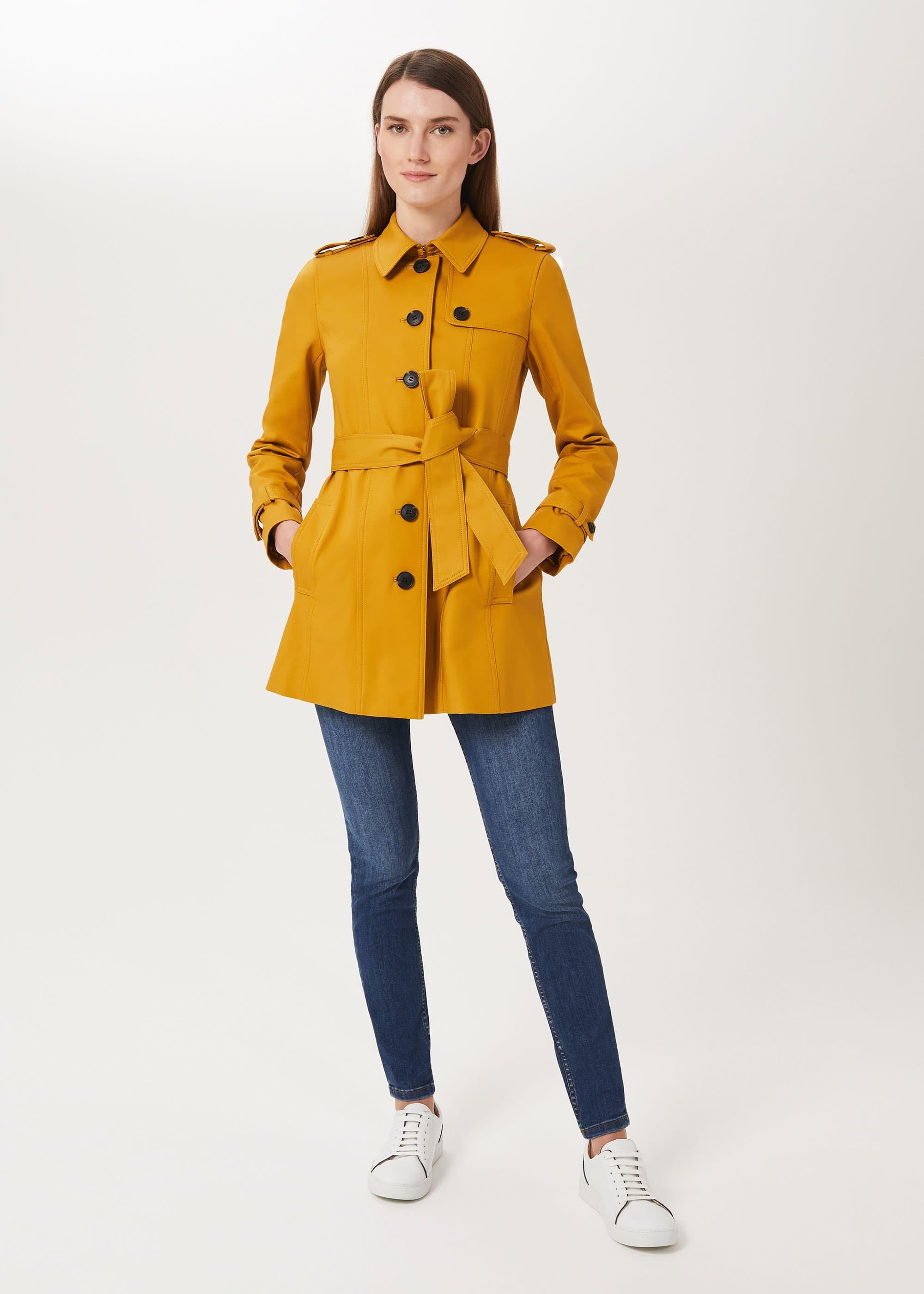 Ella Water Resistant Mac, Gold, hi-res