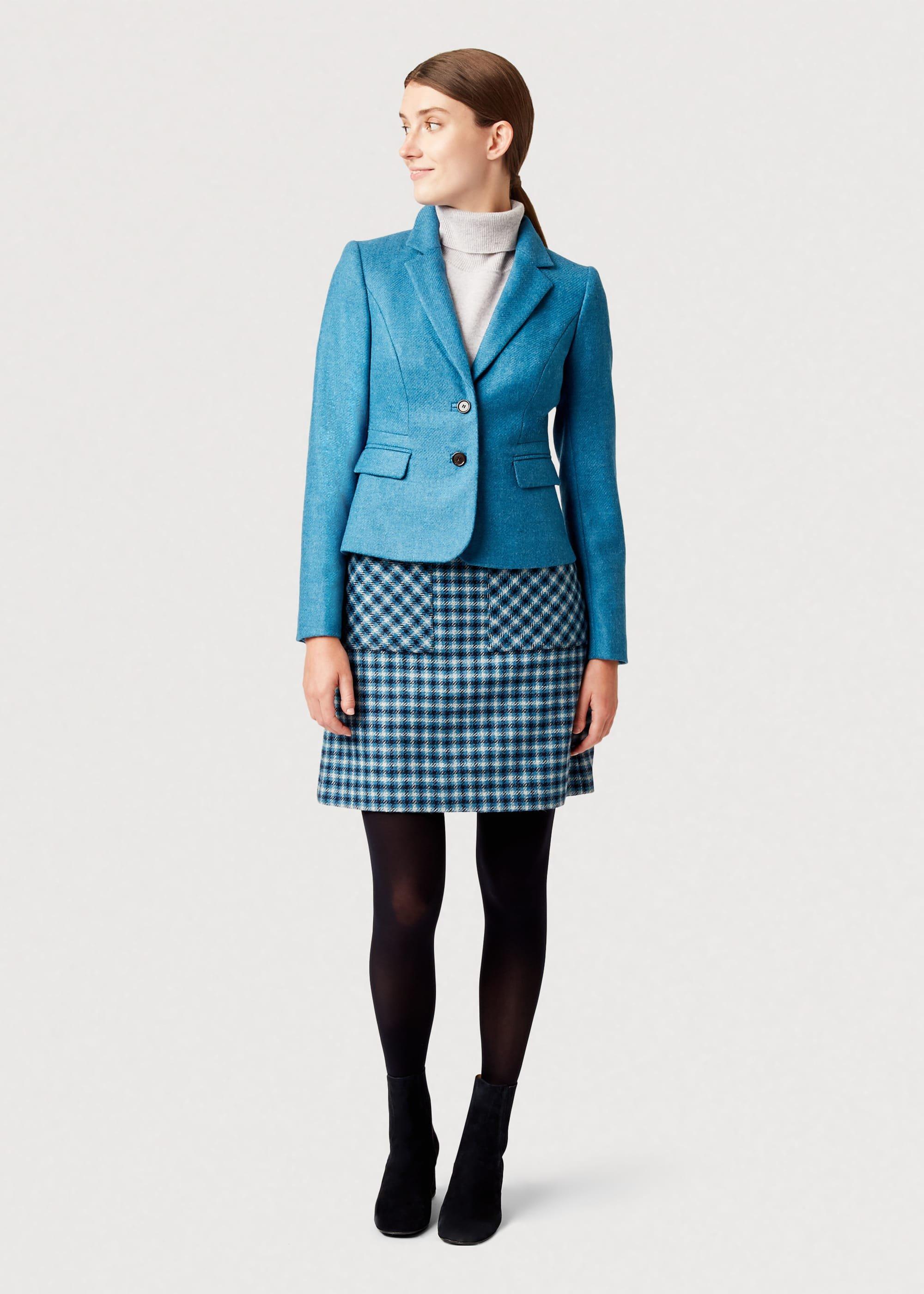 Hackness Wool Jacket, Kingfisher Blue, hi-res