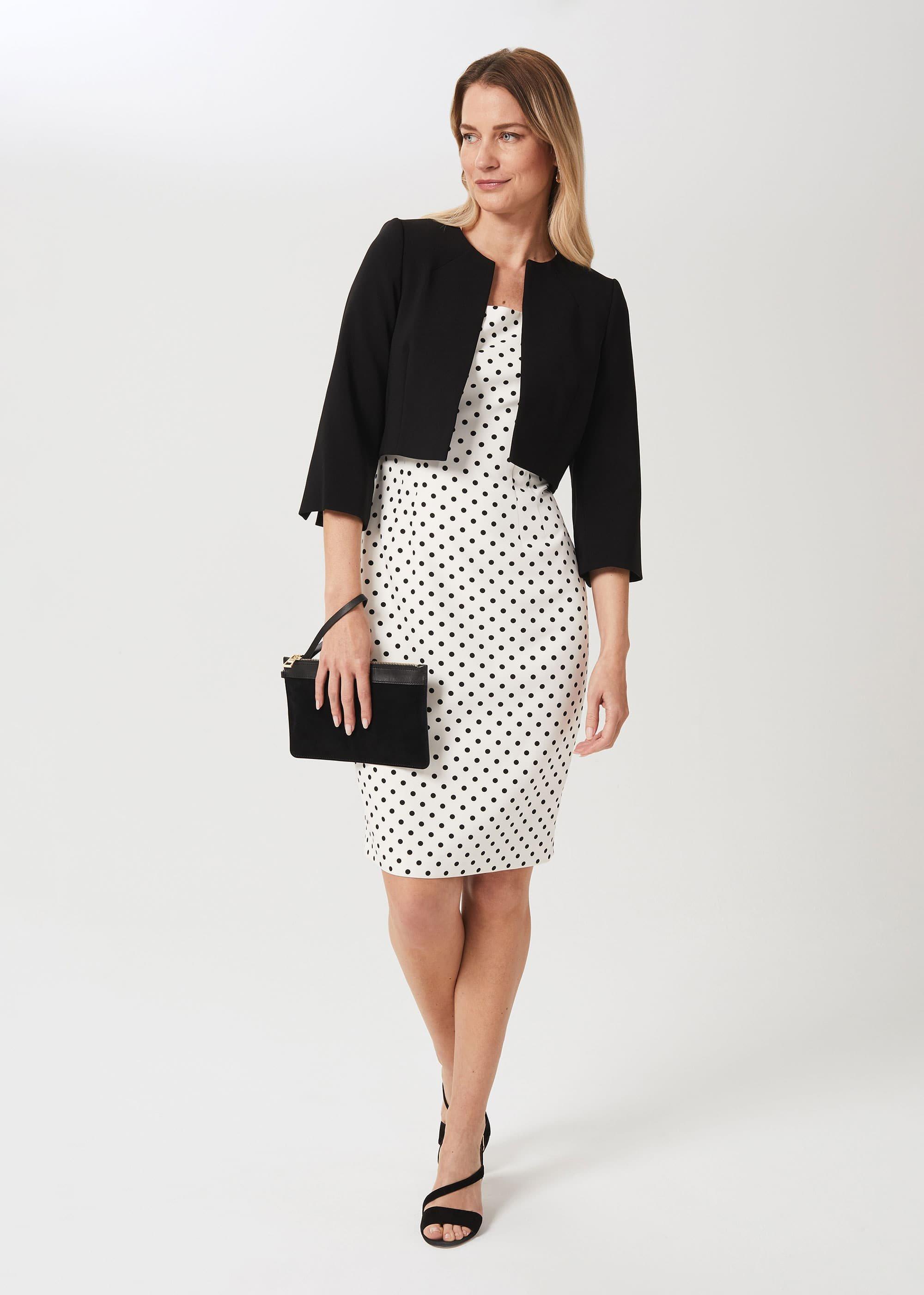 Astraea Spot Square Neck Shift Dress | Hobbs ROW |