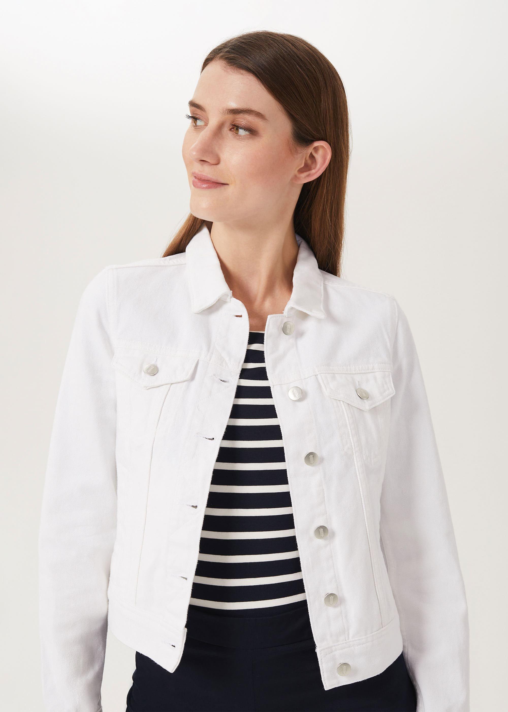 Mariam Denim Jacket, White, hi-res