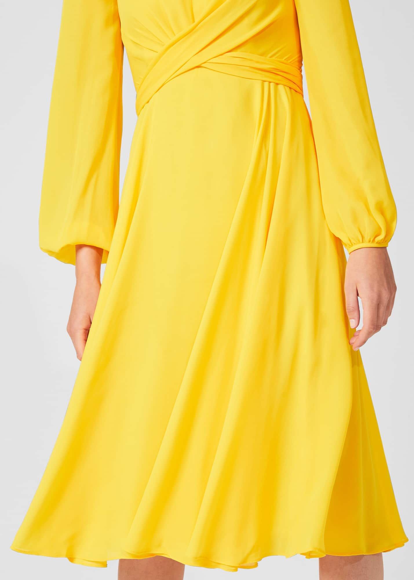 Sadie Fit And Flare Dress, Yellow, hi-res