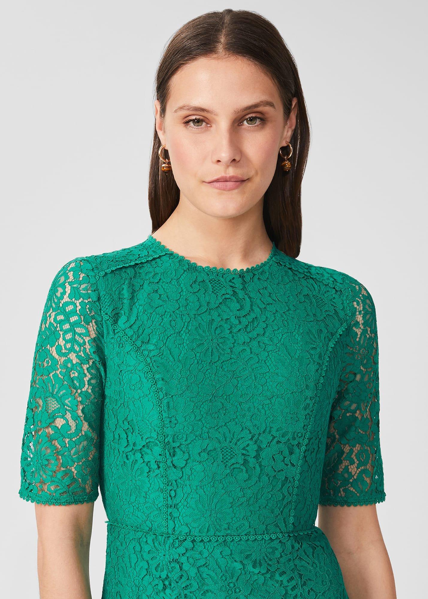 Penny Lace Shift Dress, Meadow Green, hi-res