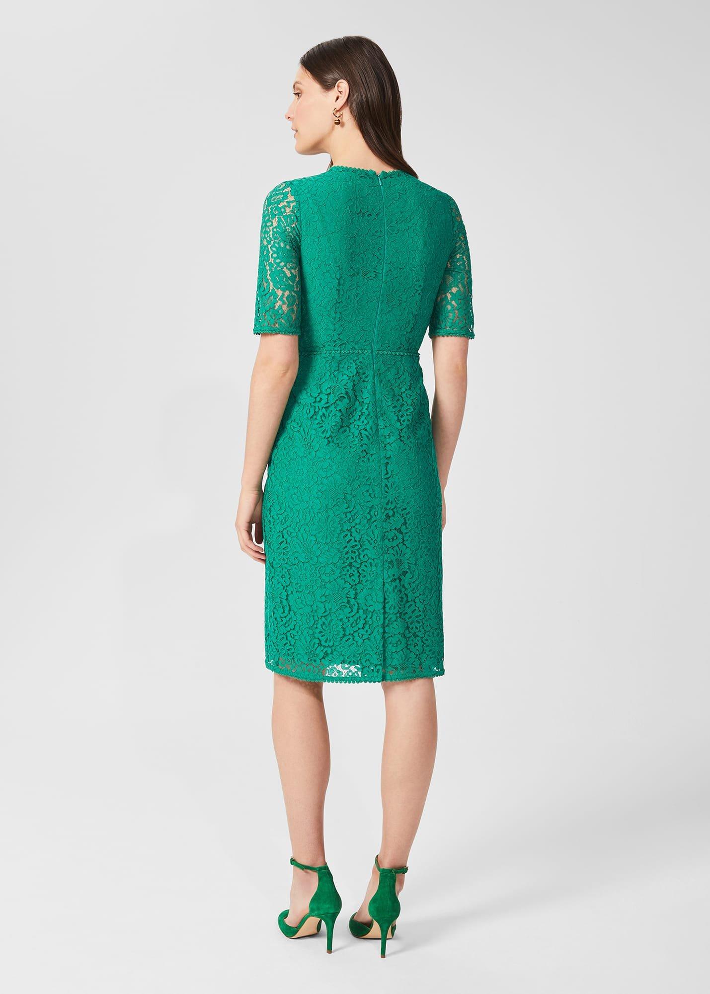 Penny Lace Shift Dress, Meadow Green, hi-res