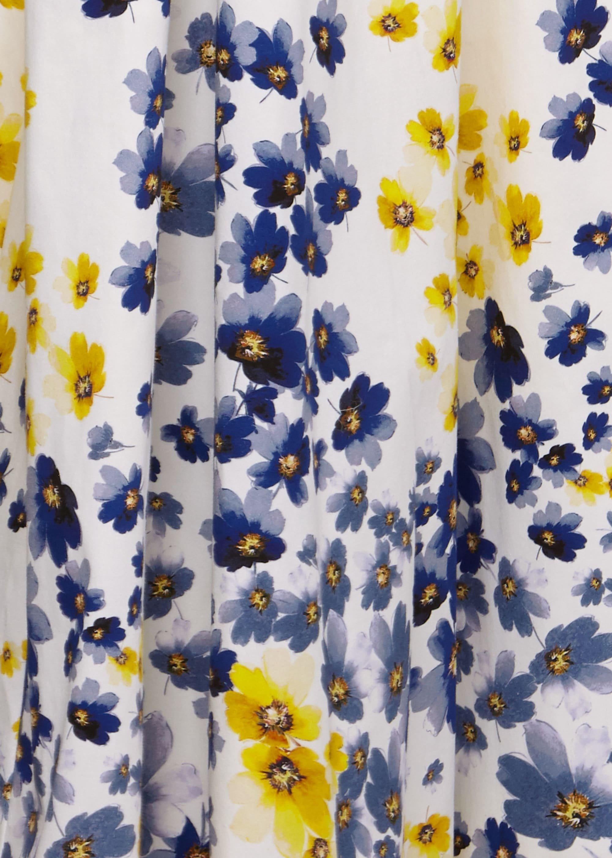 Cleo Cotton Blend Floral Dress, Ivory Multi, hi-res