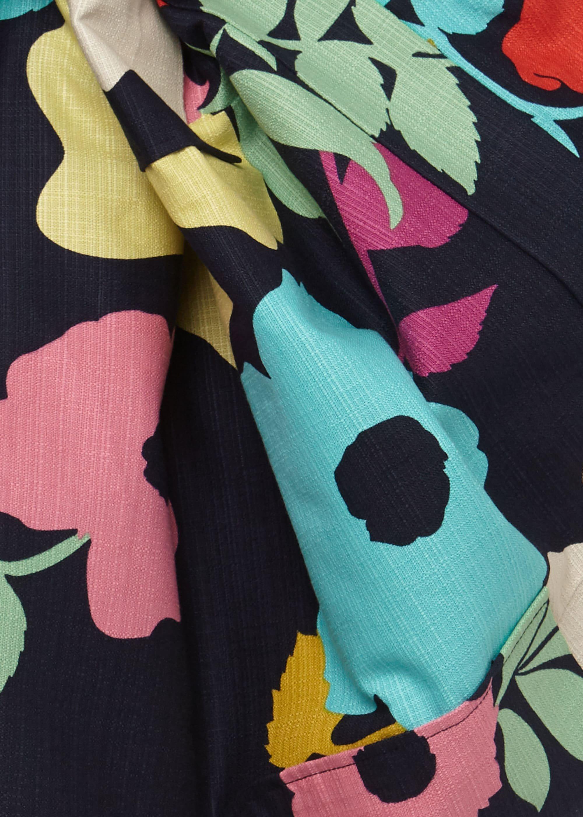 Allison Cotton Blend Floral Shift Dress, Navy Multi, hi-res