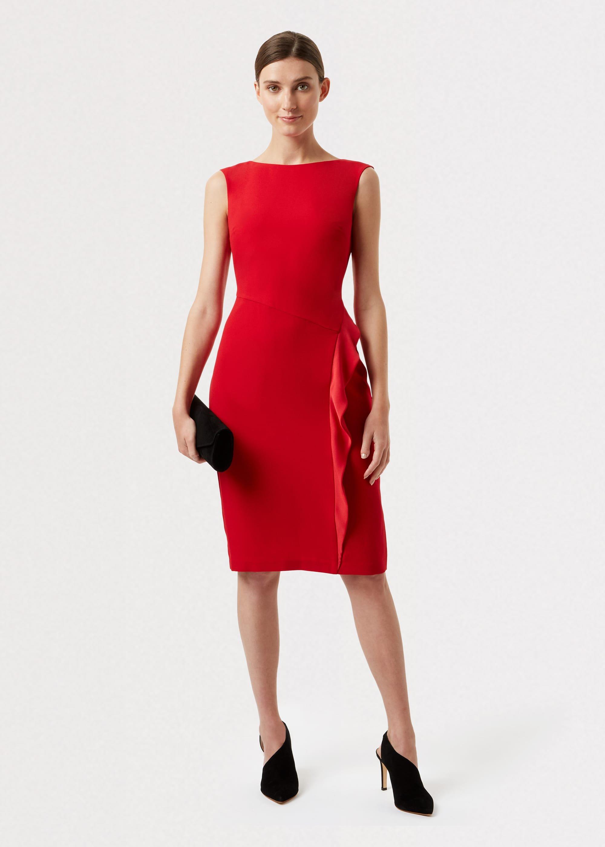 Elida Shift Dress, Red, hi-res