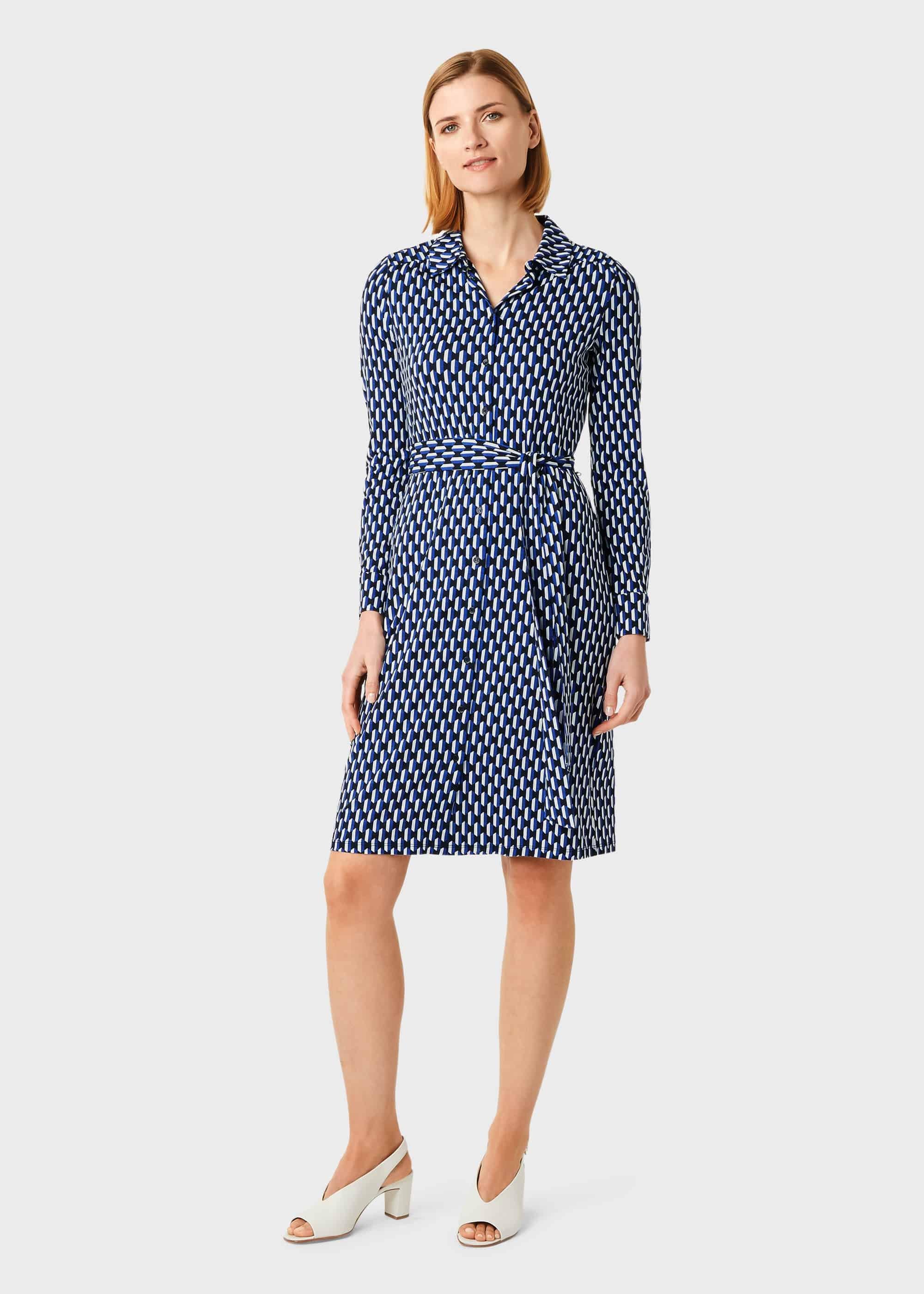 Sandrine Dress, Navy Multi, hi-res