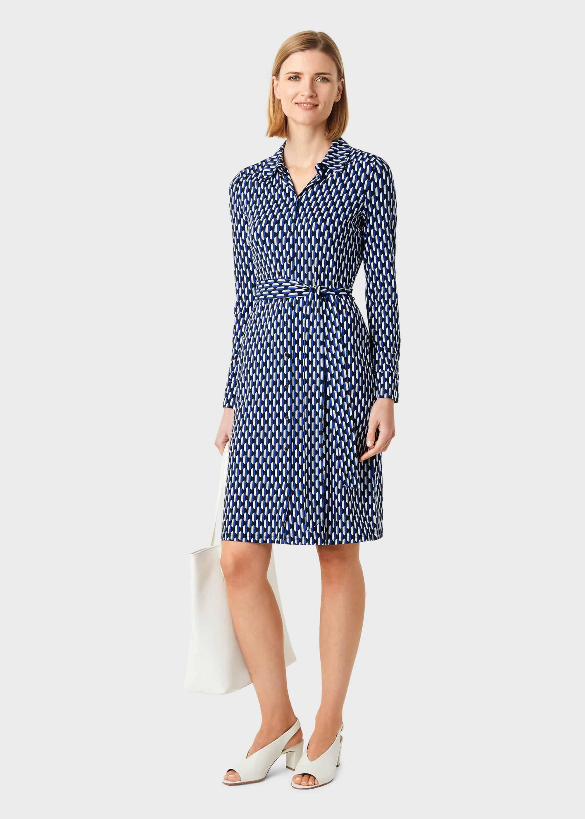 Sandrine Dress, Navy Multi, hi-res