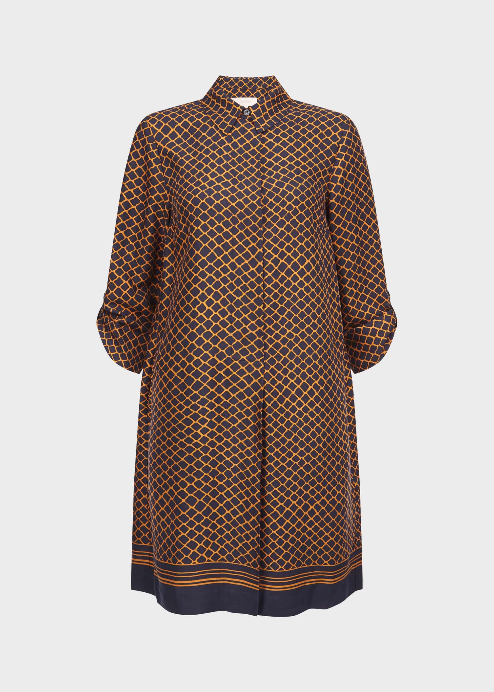 Marci Tunic Dress, Navy Orange, hi-res