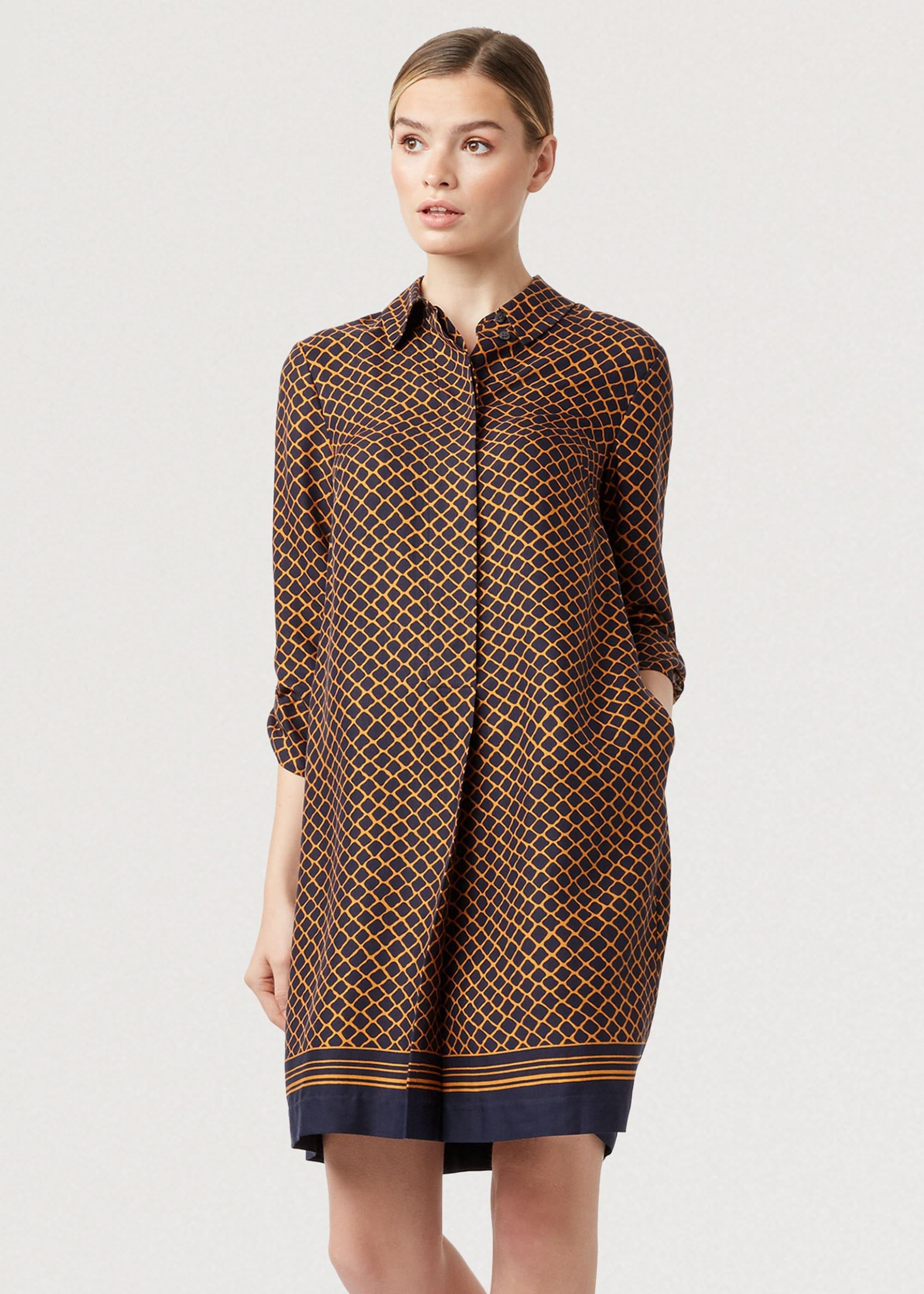 Marci Tunic Dress, Navy Orange, hi-res