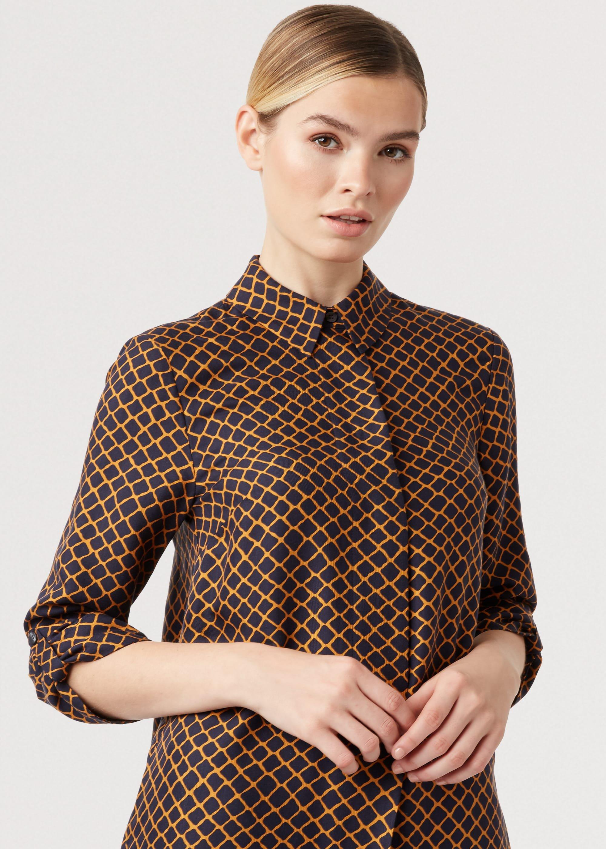 Marci Tunic Dress, Navy Orange, hi-res