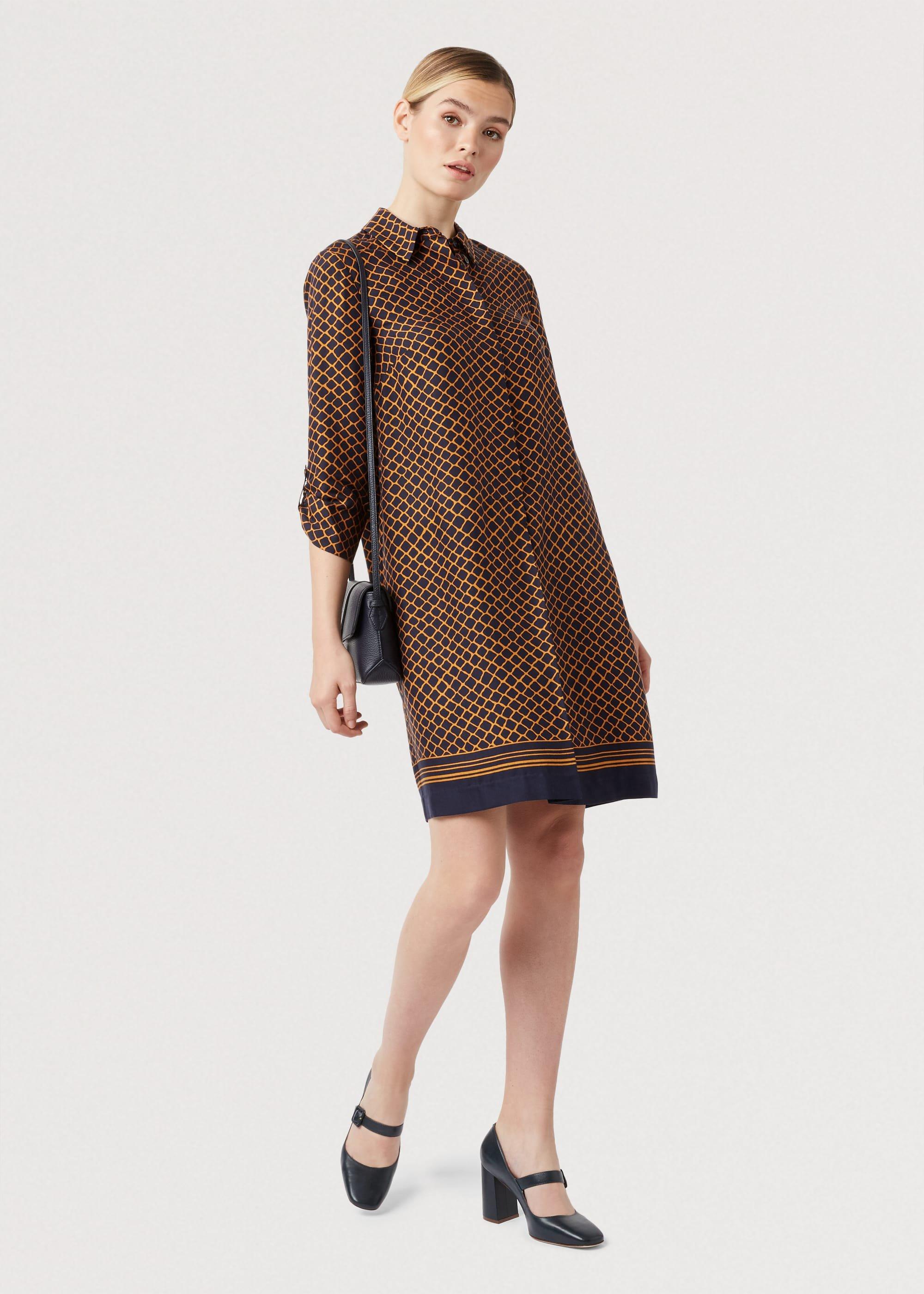 Marci Tunic Dress, Navy Orange, hi-res