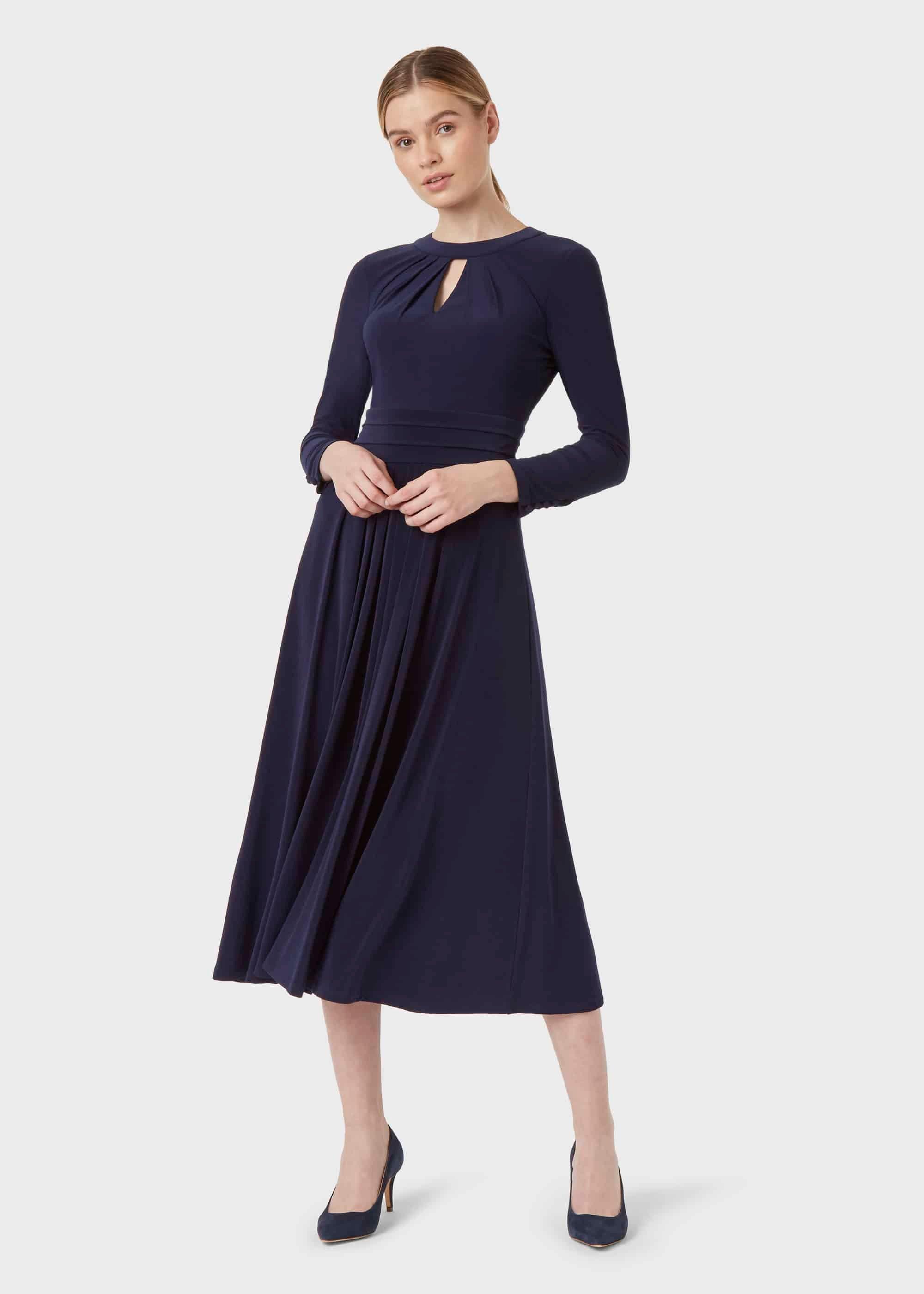 Suri Jersey Fit And Flare Dress, Midnight, hi-res
