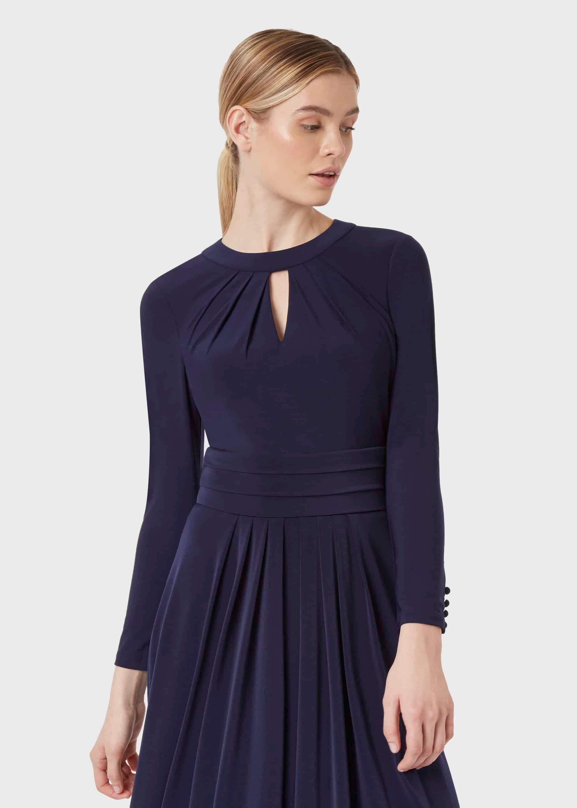 Suri Jersey Fit And Flare Dress, Midnight, hi-res