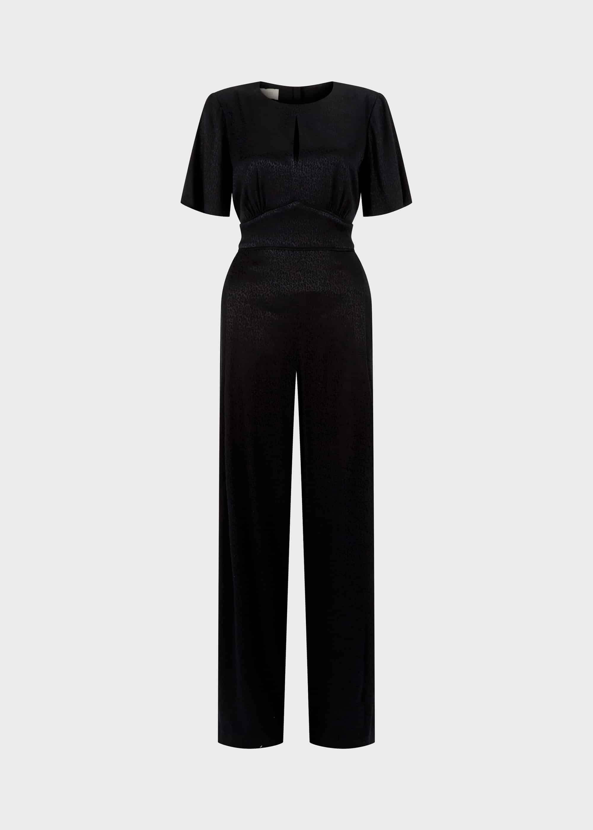 Jennifer Jaquard Animal Jumpsuit, Black, hi-res