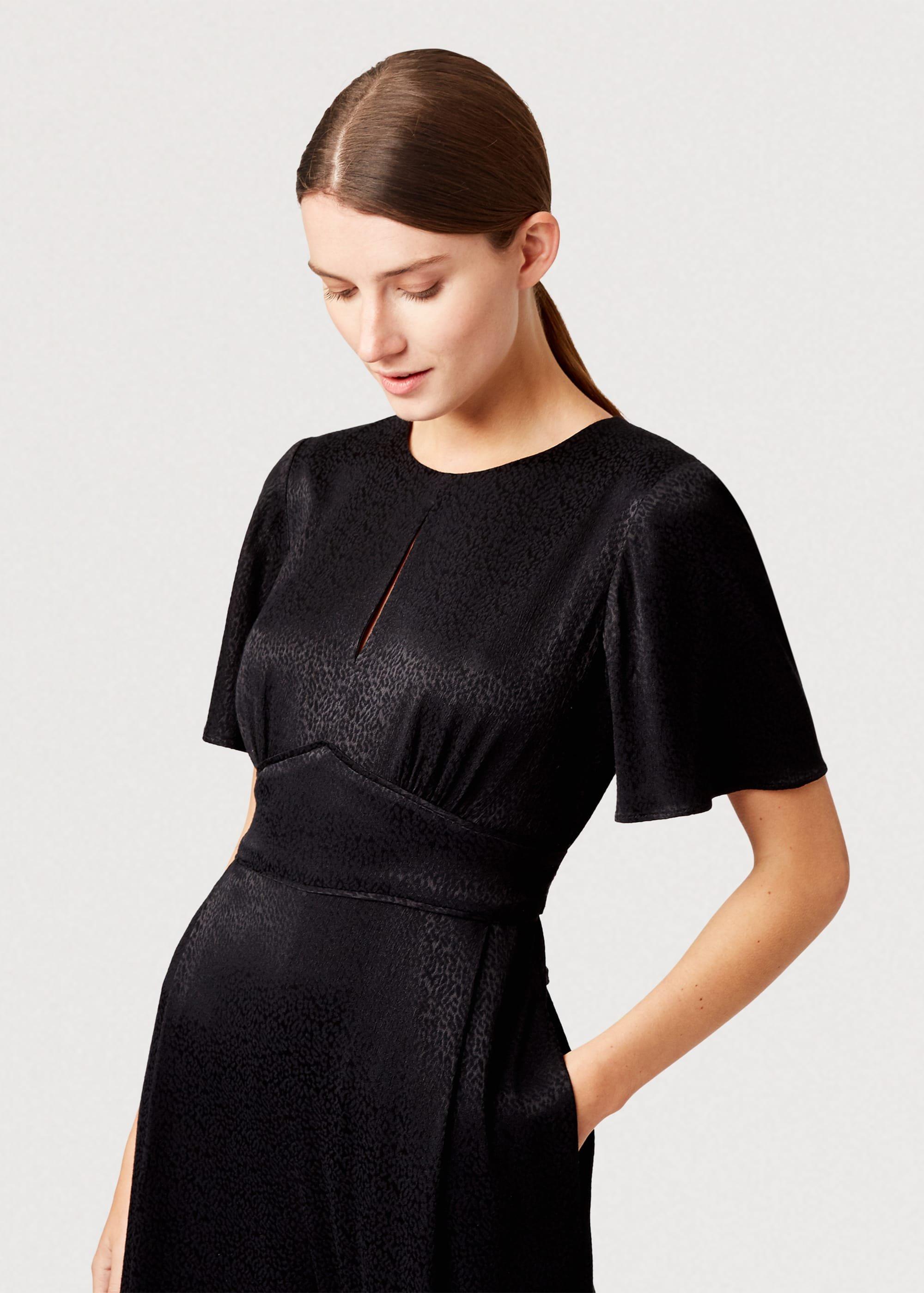 Jennifer Jaquard Animal Jumpsuit, Black, hi-res