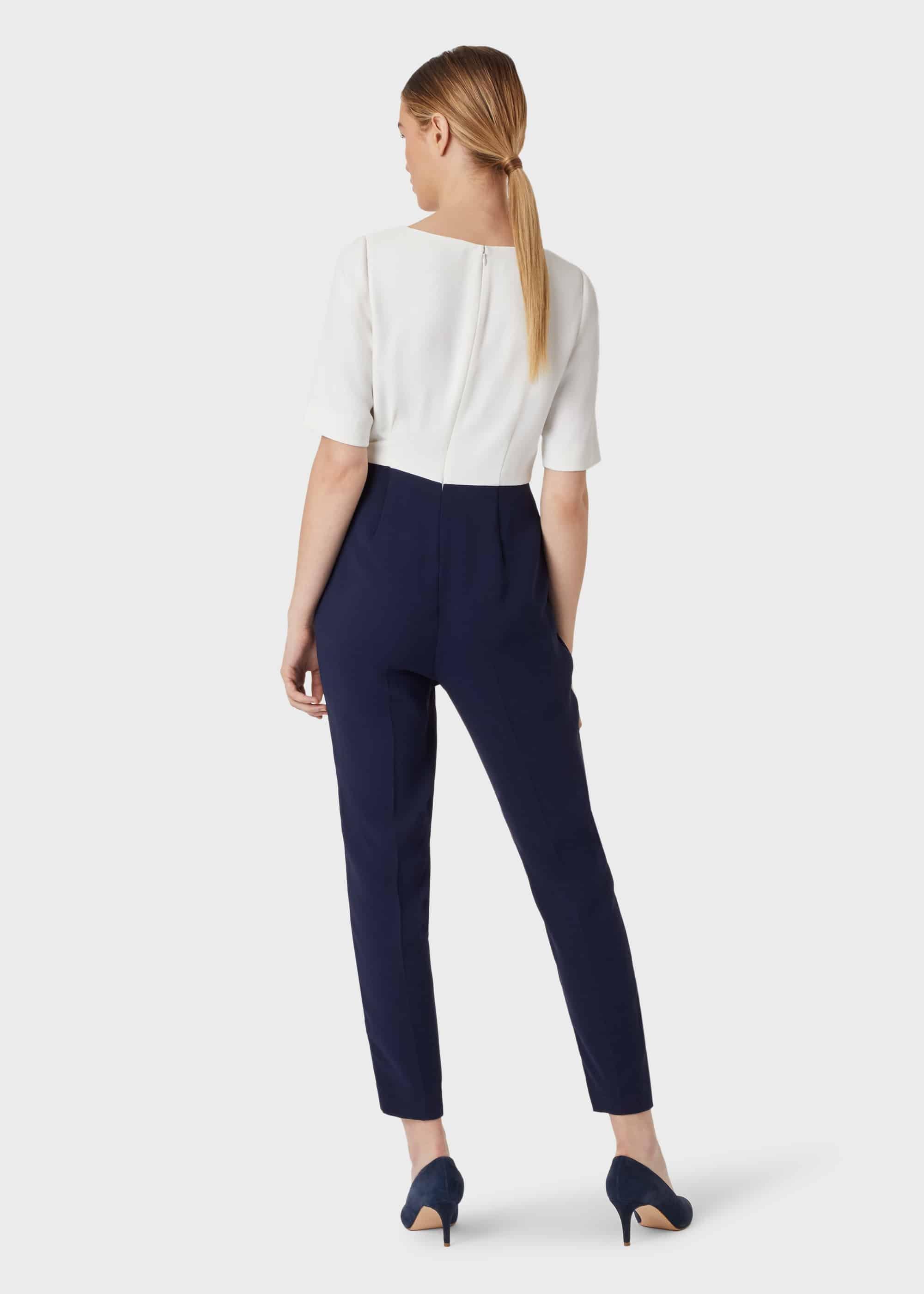 Julianna Colourblock Jumpsuit, Midnight Ivory, hi-res